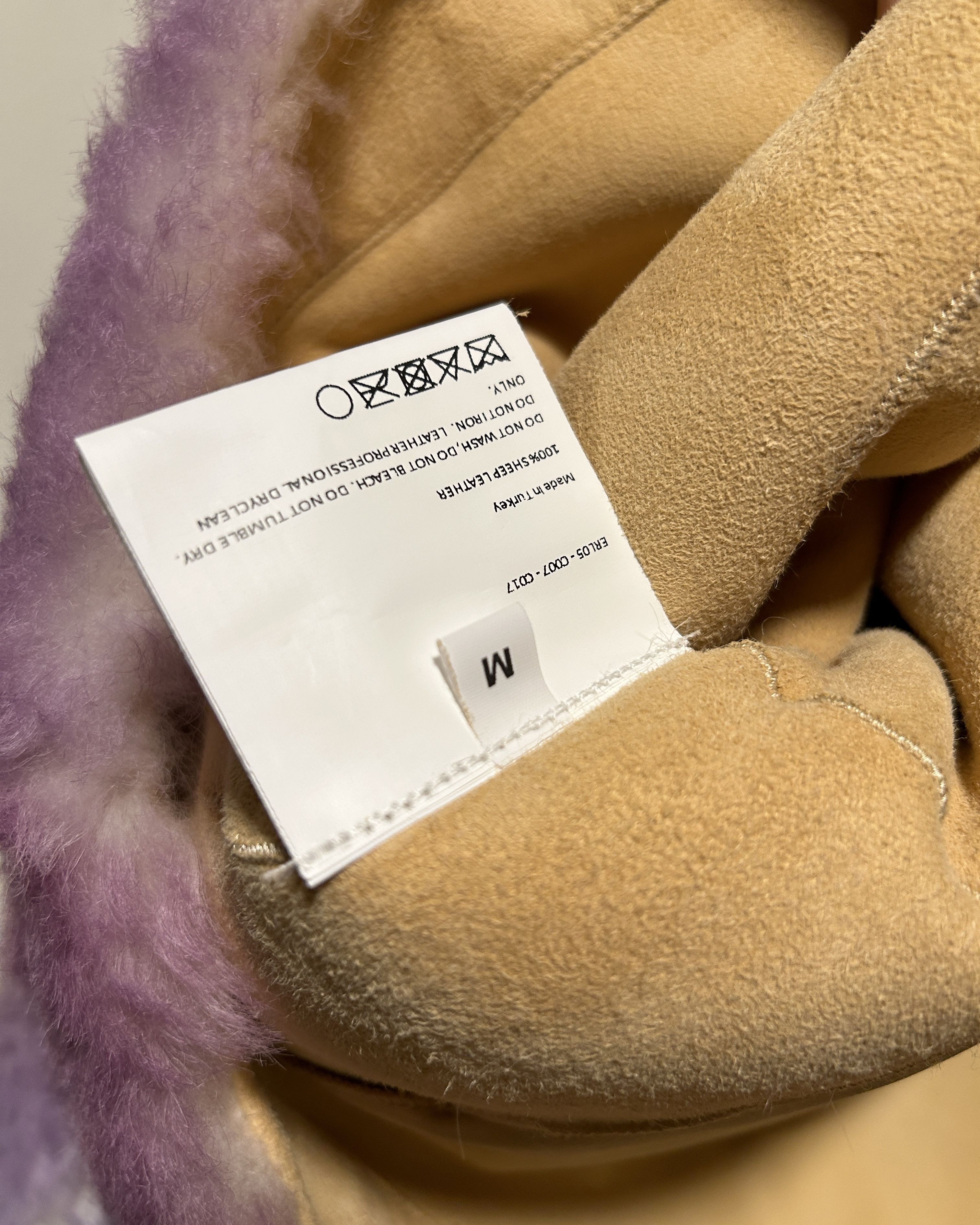 ERL Erl Gradient Shearling Leather Coat in Pink size Medium Size US M / EU 48-50 / 2 - 6 Thumbnail