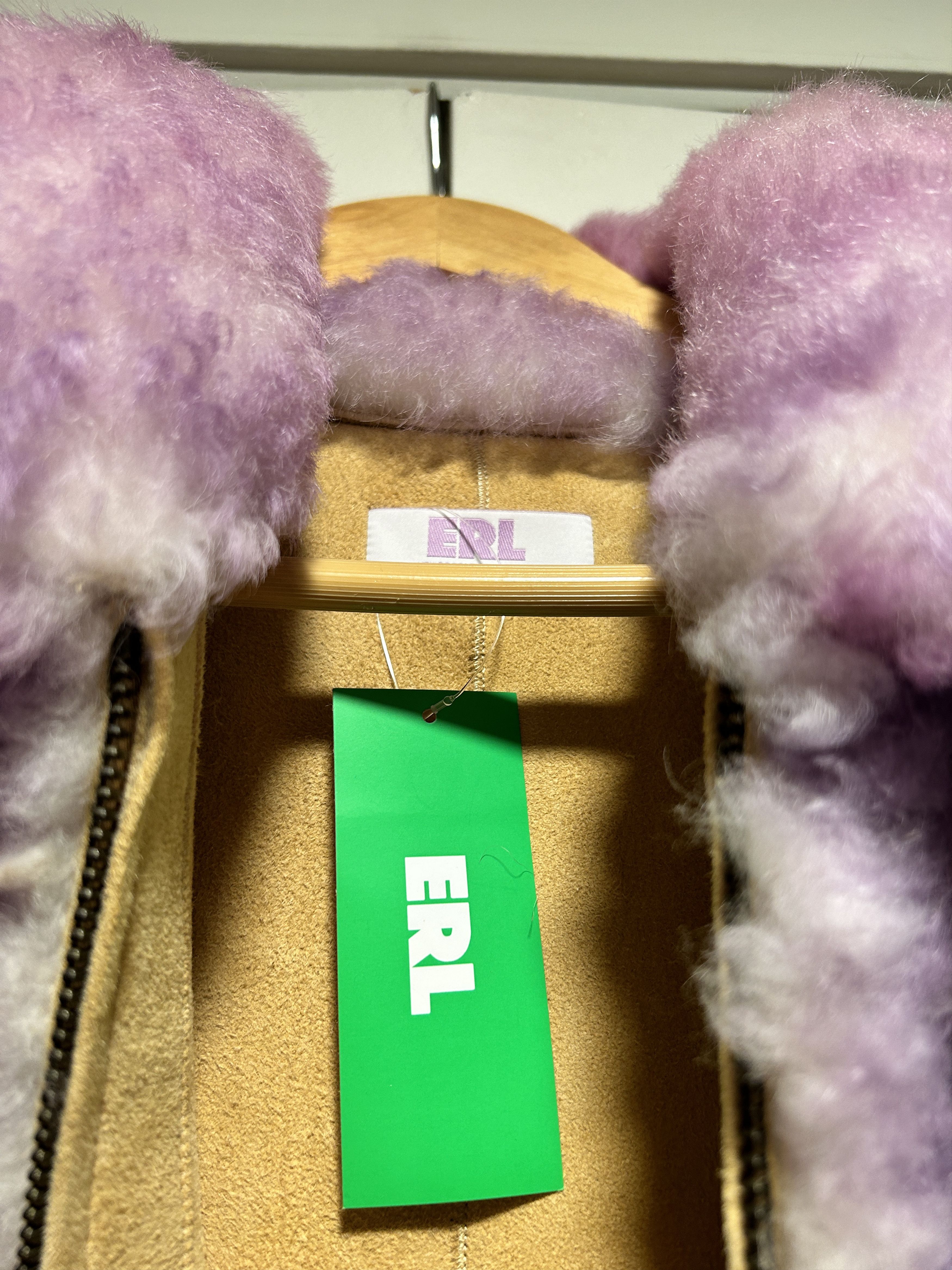 ERL Erl Gradient Shearling Leather Coat in Pink size Medium Size US M / EU 48-50 / 2 - 2 Thumbnail