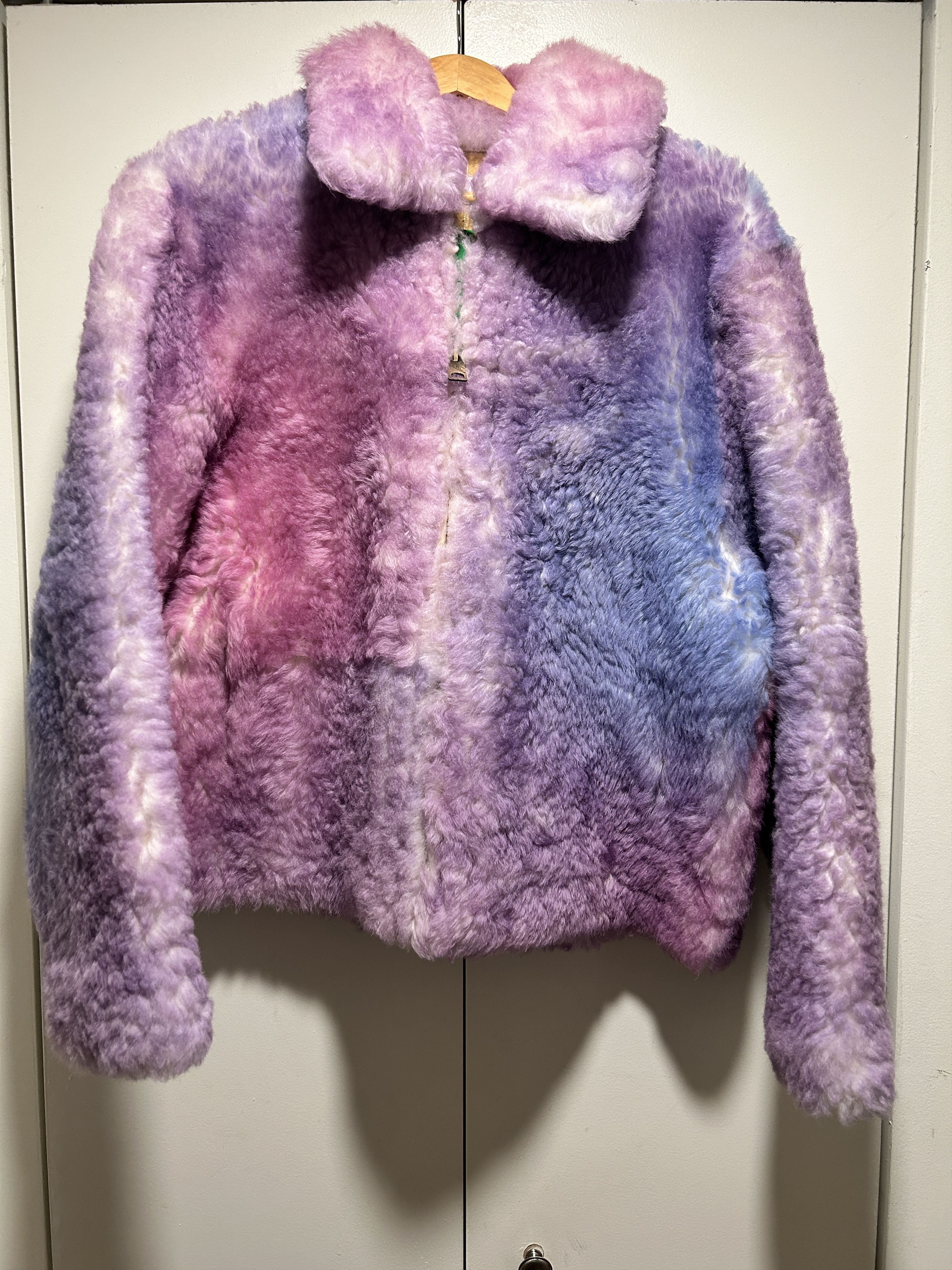 ERL Erl Gradient Shearling Leather Coat in Pink size Medium Size US M / EU 48-50 / 2 - 1 Thumbnail
