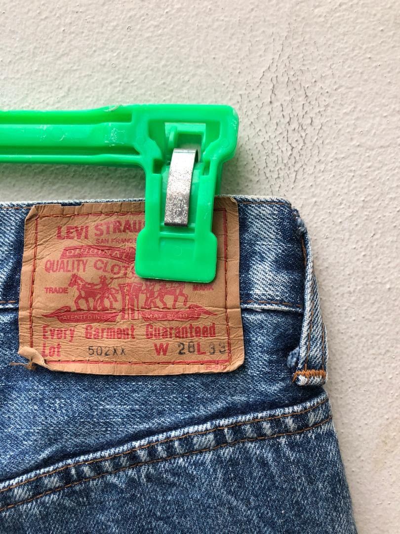Japanese Brand × Levi's Vintage Clothing × Vintage 80s Japan LVC Levi’s 502XX E Acid Wash Selvedge Denim Jeans Size US 28 / EU 44 - 3 Thumbnail