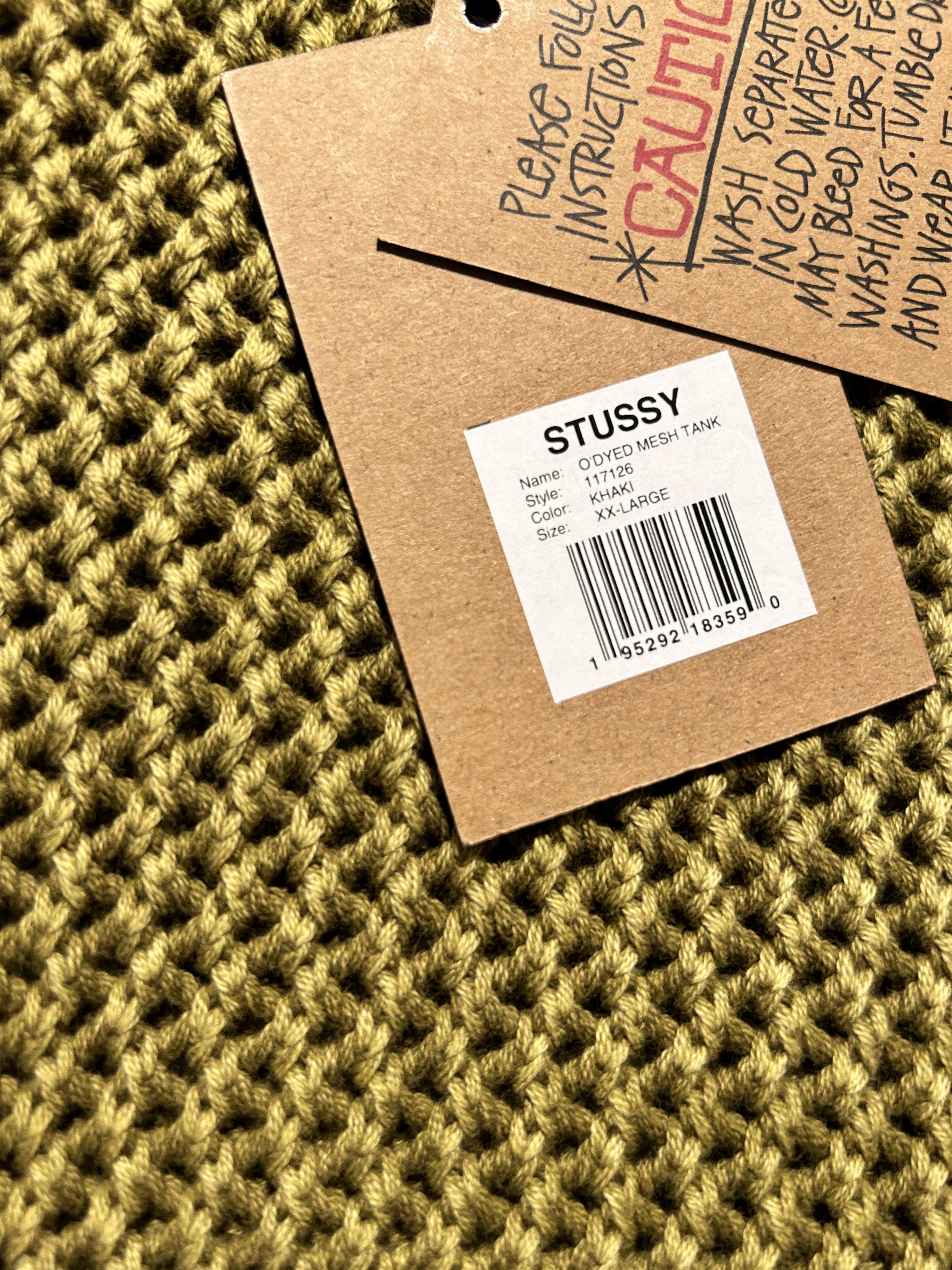 Stussy stussy O'Dyed Mesh Tank Khaki 117126 Size US XXL / EU 58 / 5 - 5 Thumbnail