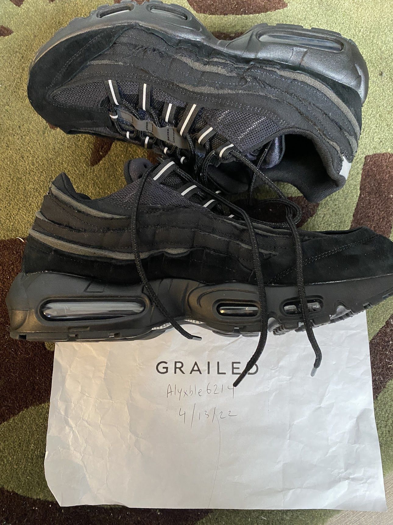 Comme des Garcons Homme Plus × Nike Nike Air Max 95 Comme des Garcons Black 2020 Size US 7 / EU 40 - 5 Thumbnail
