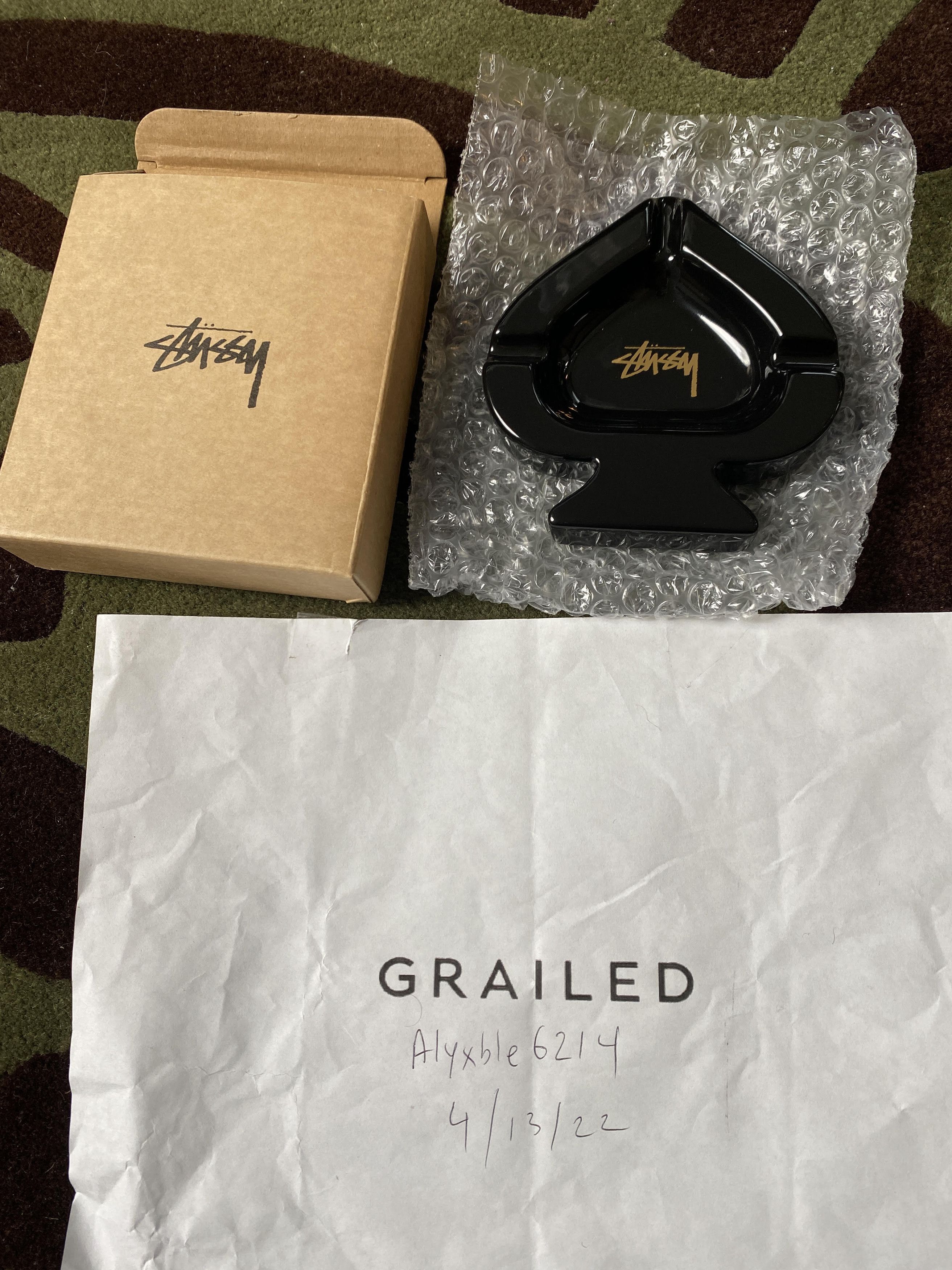Stussy Stussy Ceramic Spade Ashtray (Black) Size ONE SIZE - 4 Thumbnail