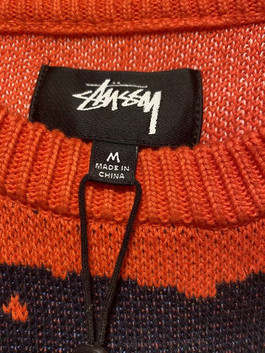 Stussy Bob Marley x Stussy Sweater Knit Red Jumper | Grailed
