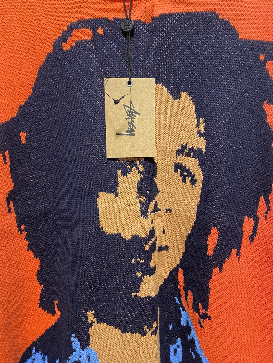 Bob Marley × Stussy Bob Marley x Stussy Sweater Knit Red Jumper Size US M / EU 48-50 / 2 - 3 Thumbnail