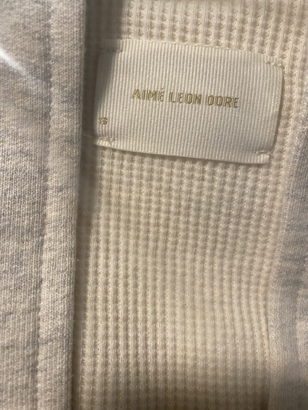 Aime Leon Dore Aime Leon Dore ALD Uniform Thermal Cardigan - Oatmeal Size US S / EU 44-46 / 1 - 6 Thumbnail