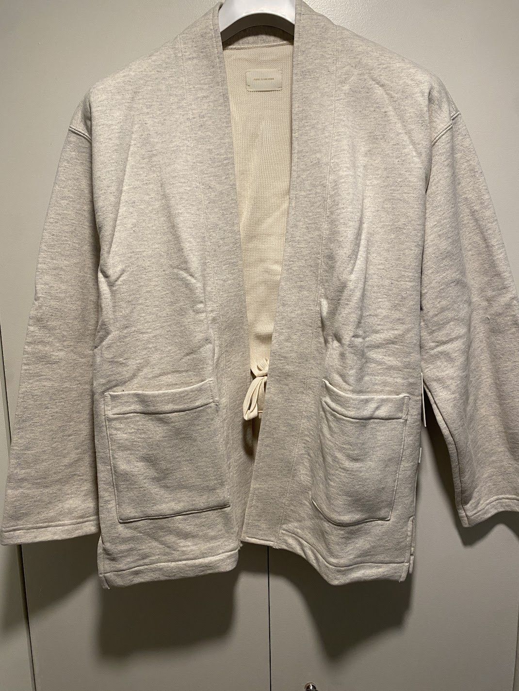 image of Aime Leon Dore Ald Uniform Thermal Cardigan - Oatmeal, Men's (Size Small)