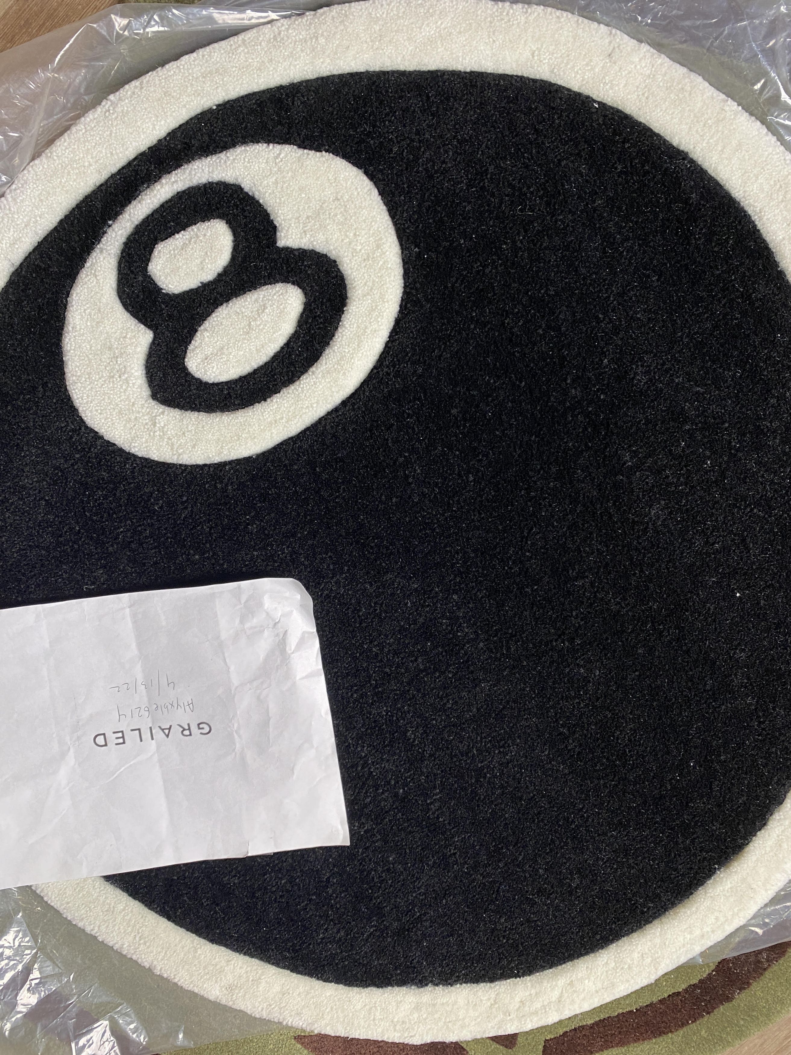 Stussy Stussy 8 ball rug black mat | Grailed