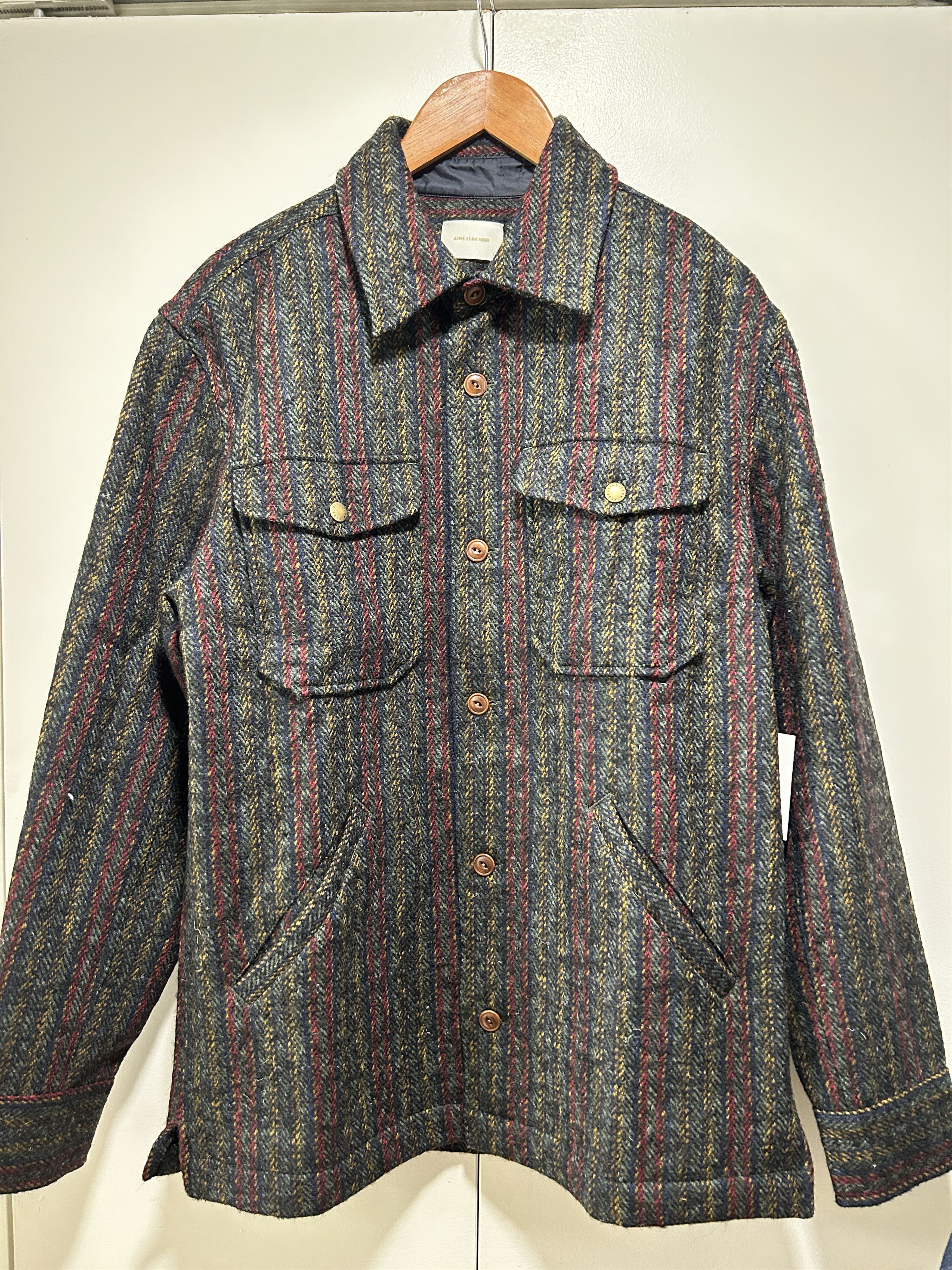 Aime Leon Dore Wool Overshirt multi herringbone wool Size US M / EU 48-50 / 2 - 1 Thumbnail