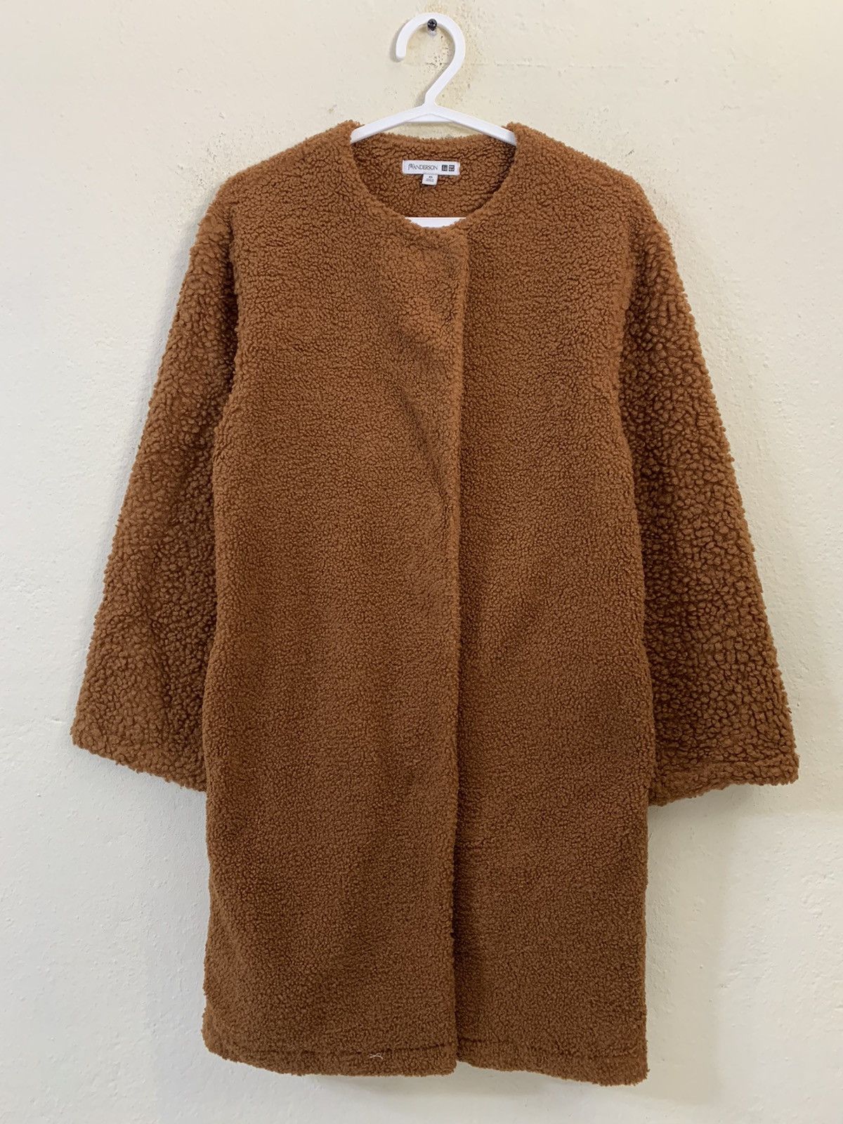 image of J W Anderson x Uniqlo Jw Anderson X Uniqlo Sherpa Dress Jacket in Brown, Men's (Size XS)