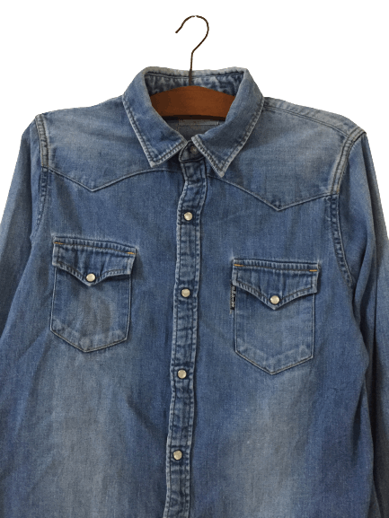 Blue Blue Japan Blue Blue Japan Denim Shirt Snap Button Size US S / EU 44-46 / 1 - 4 Thumbnail