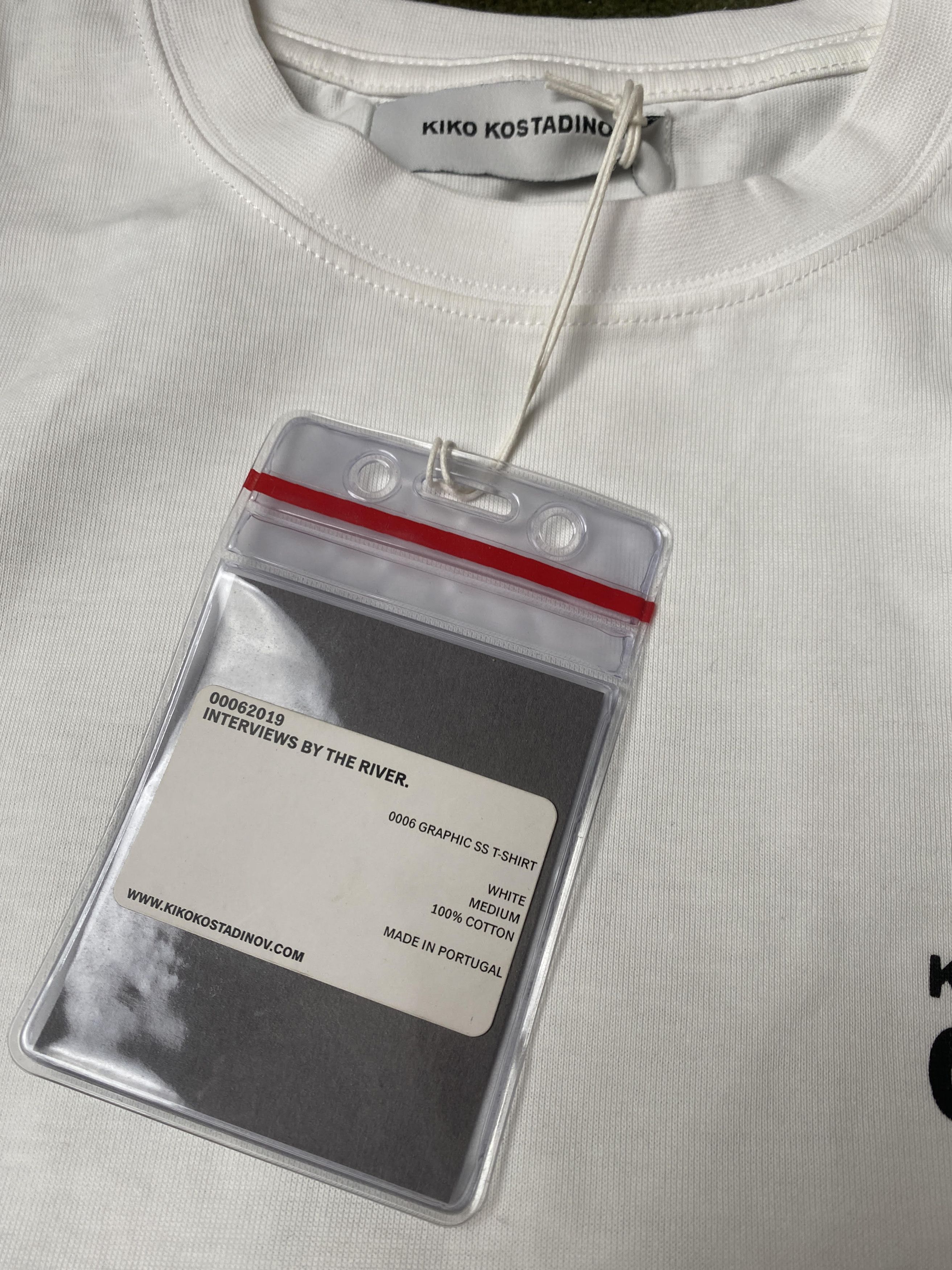 Kiko Kostadinov Interview by the river logo print t-shirt white Size US M / EU 48-50 / 2 - 2 Thumbnail