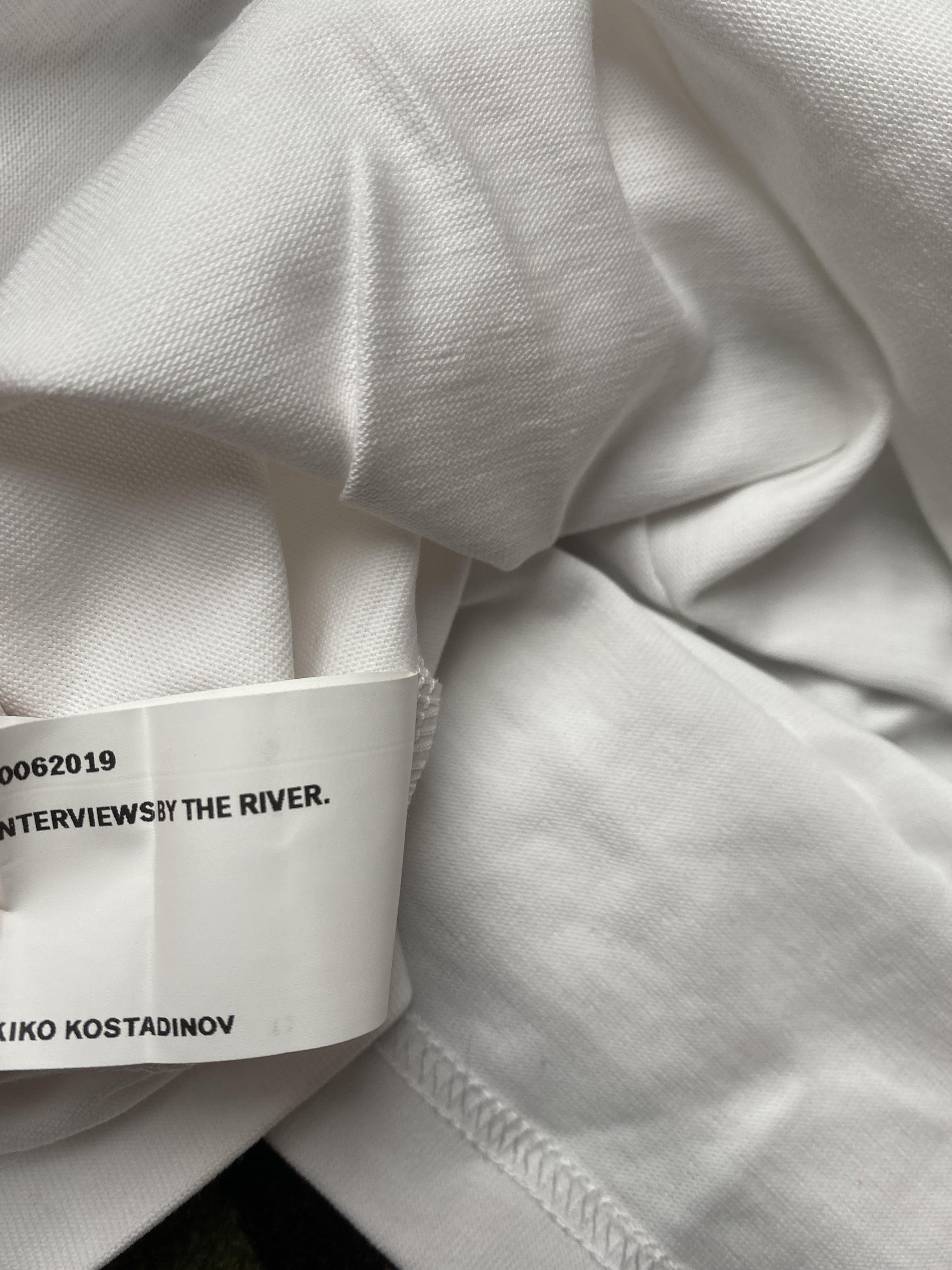 Kiko Kostadinov Interview by the river logo print t-shirt white Size US M / EU 48-50 / 2 - 4 Thumbnail