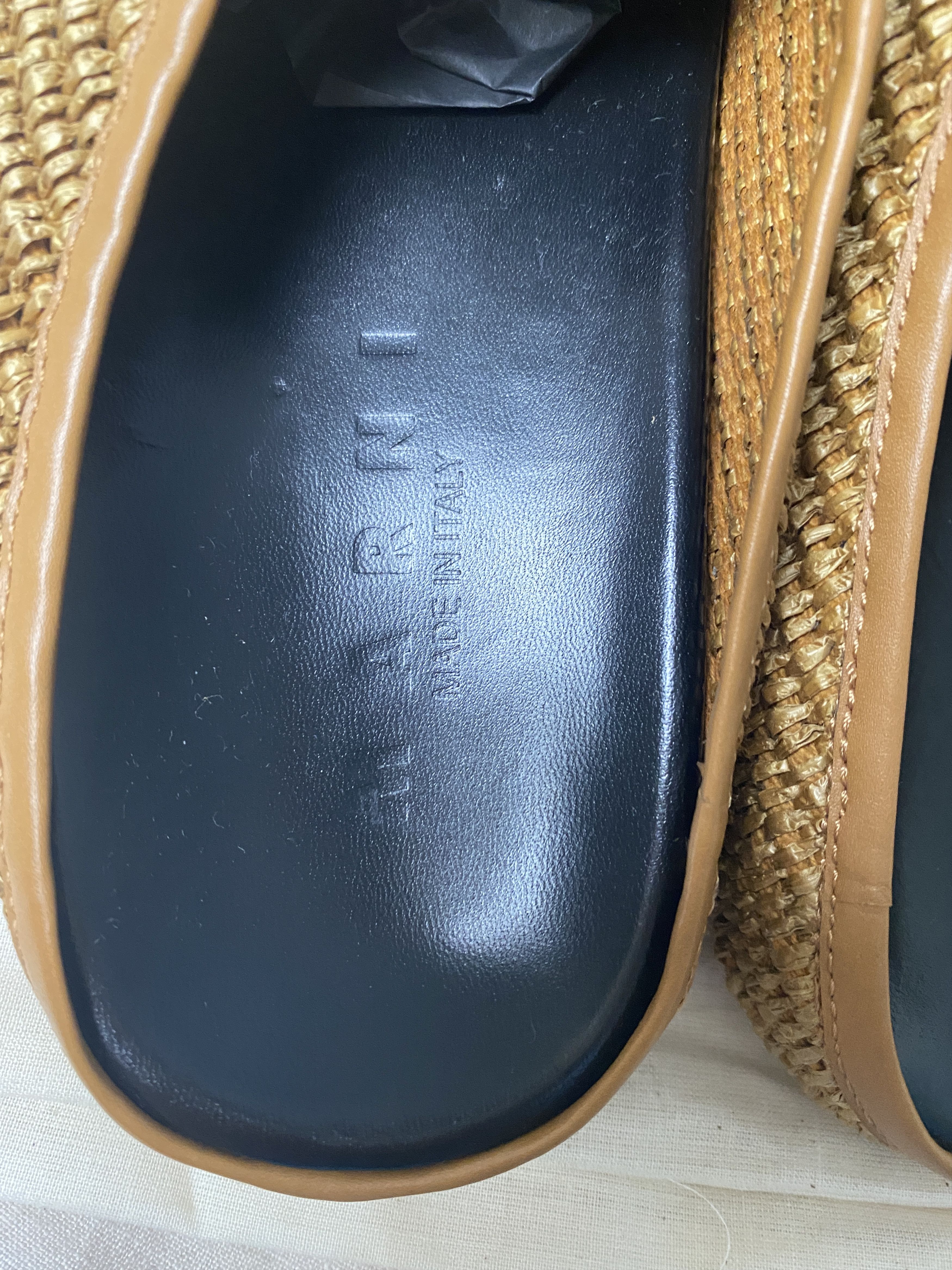 Marni MARNI Tan Raffia Fussbett Sabbot Loafers Size US 7 / EU 40 - 7 Thumbnail