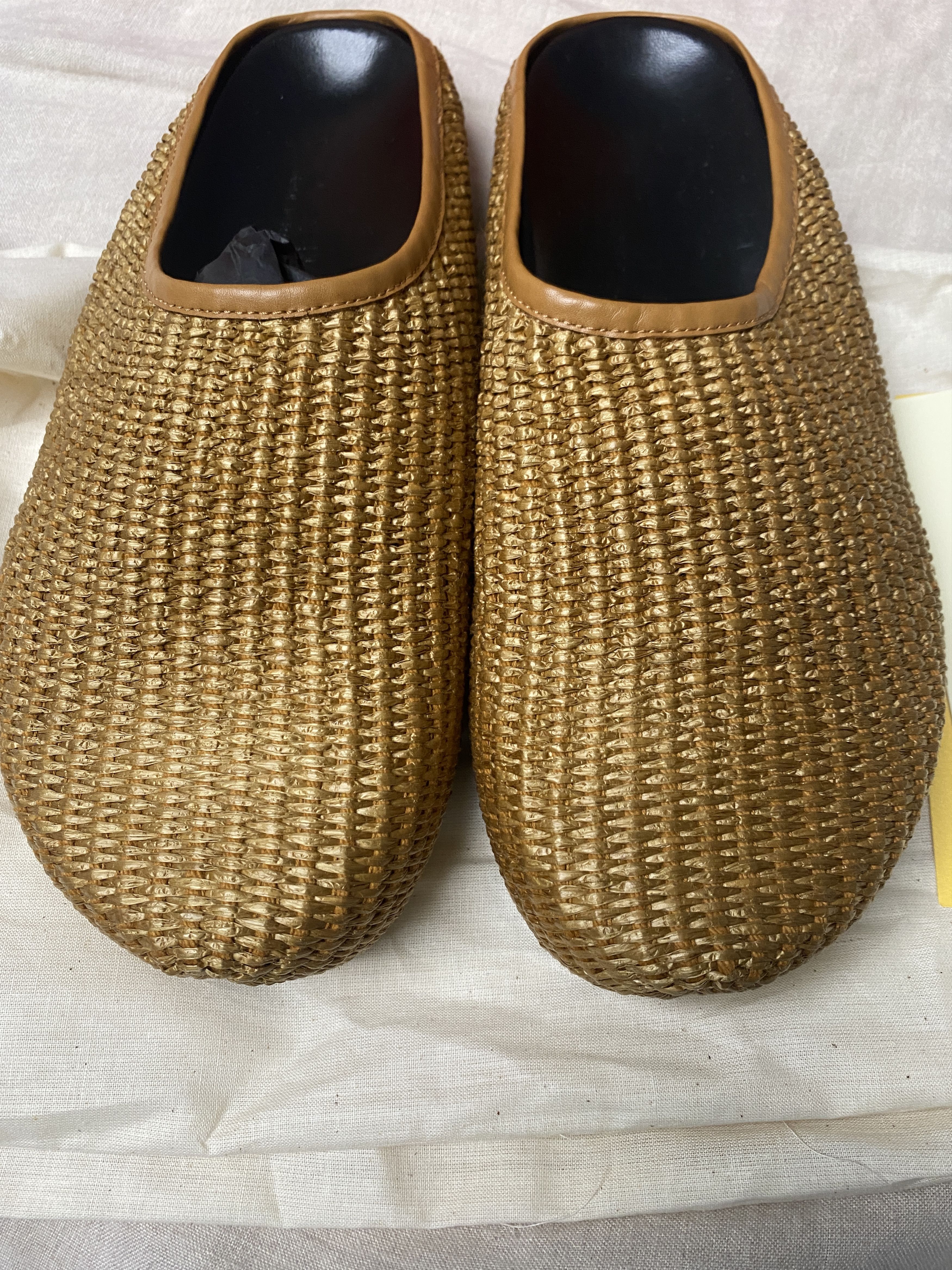 Marni MARNI Tan Raffia Fussbett Sabbot Loafers Size US 7 / EU 40 - 3 Thumbnail