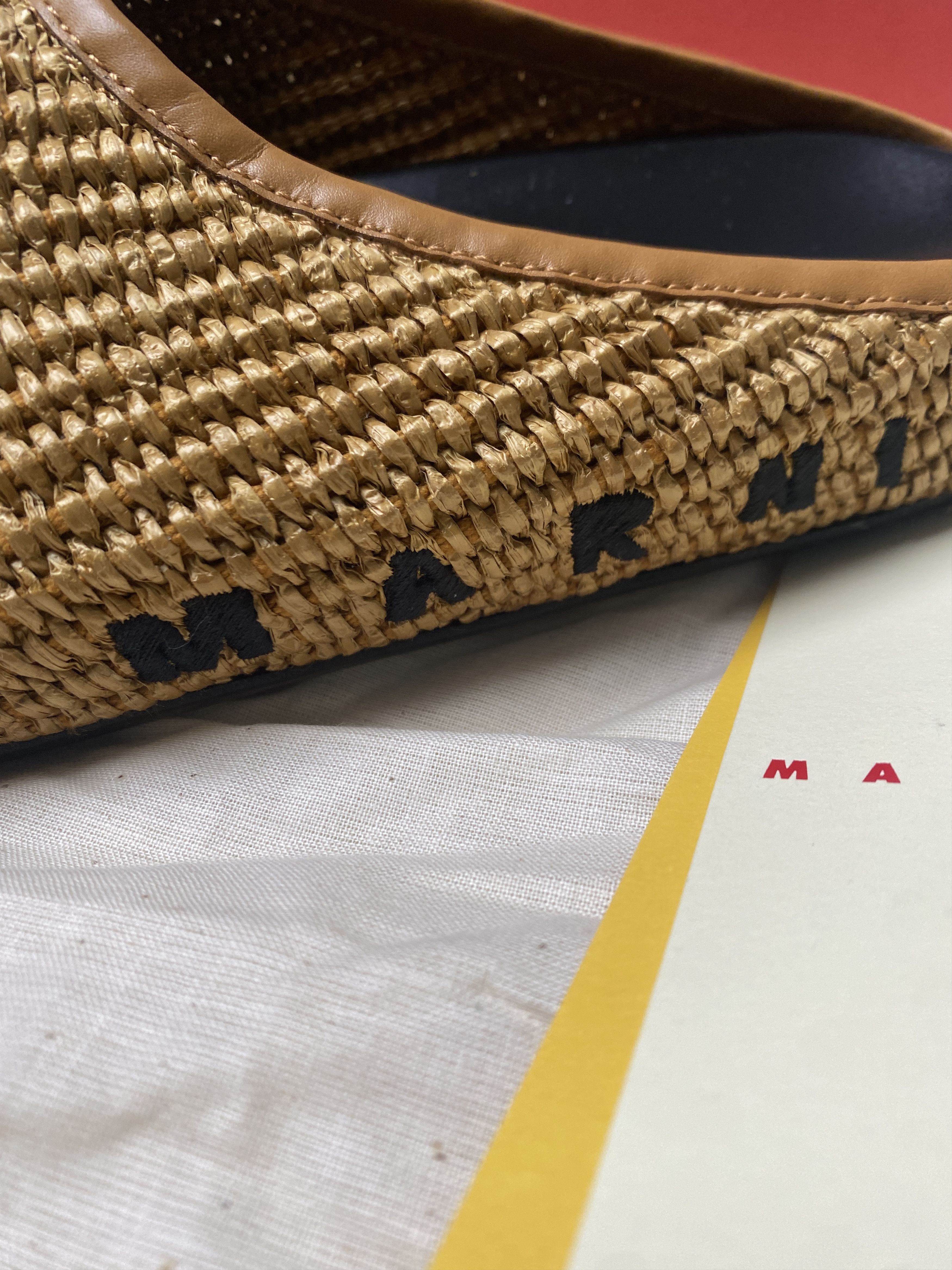 Marni MARNI Tan Raffia Fussbett Sabbot Loafers Size US 7 / EU 40 - 5 Thumbnail