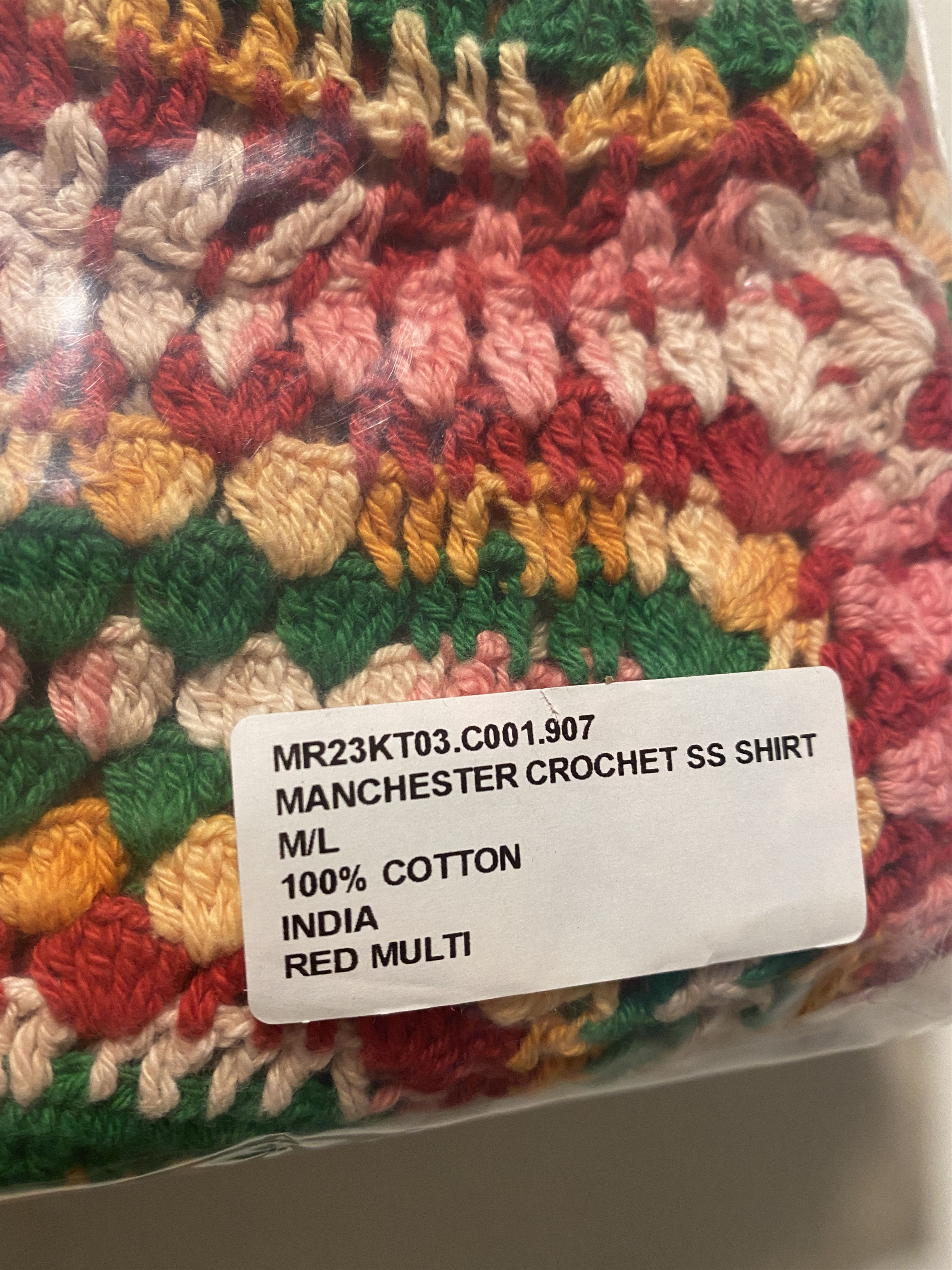 Bode MANCHESTER CROCHET SHORT SLEEVE SHIRT