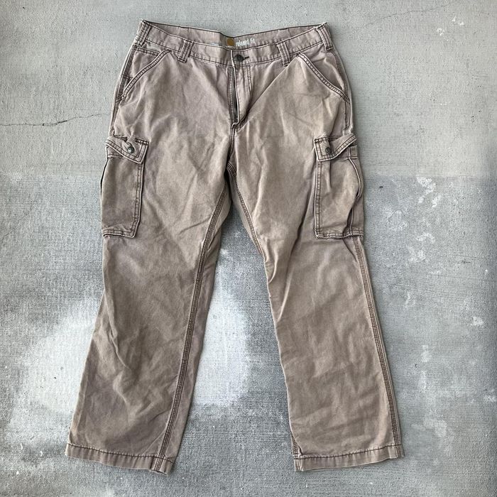 Vintage Carhartt stressed beige earthtone cargo pants | Grailed