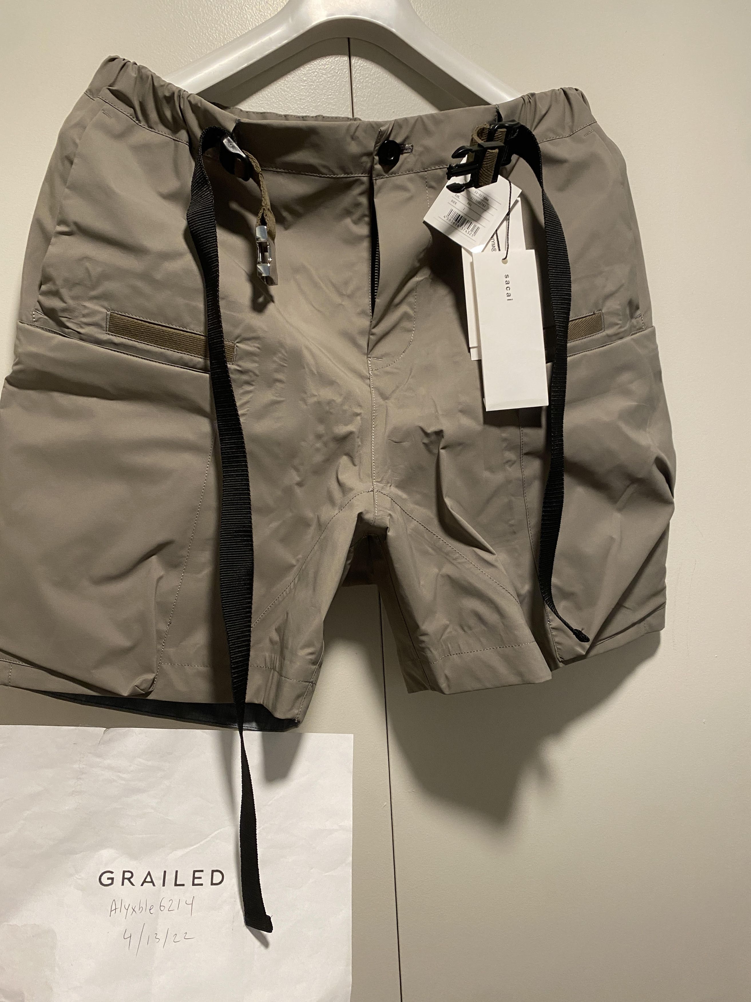 Pre-owned Acronym X Sacai Acronym Shorts - Khaki | ModeSens