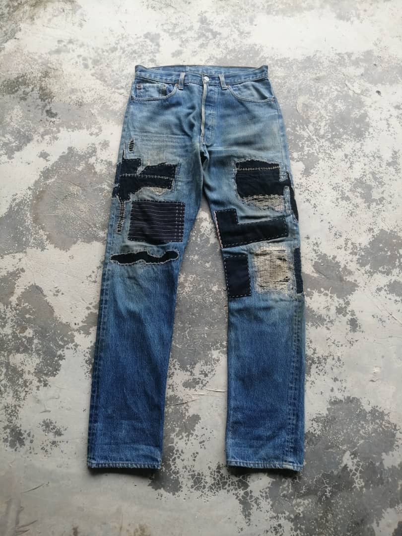Levi's Vintage Clothing Vintage 90s Levi's 501 Jeans Hardcore Distressed Denim Size US 31 - 1 Thumbnail