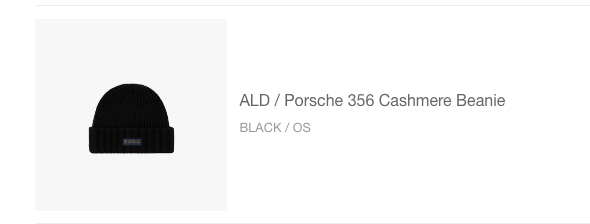 Aime Leon Dore × Porsche Design ALD / Porsche 356 Cashmere Beanie Size ONE SIZE - 2 Thumbnail