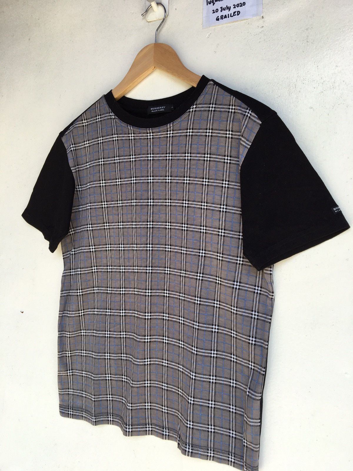 Burberry Burberry Nova Check Vintage Black Label Tshirt Size US S / EU 44-46 / 1 - 3 Thumbnail