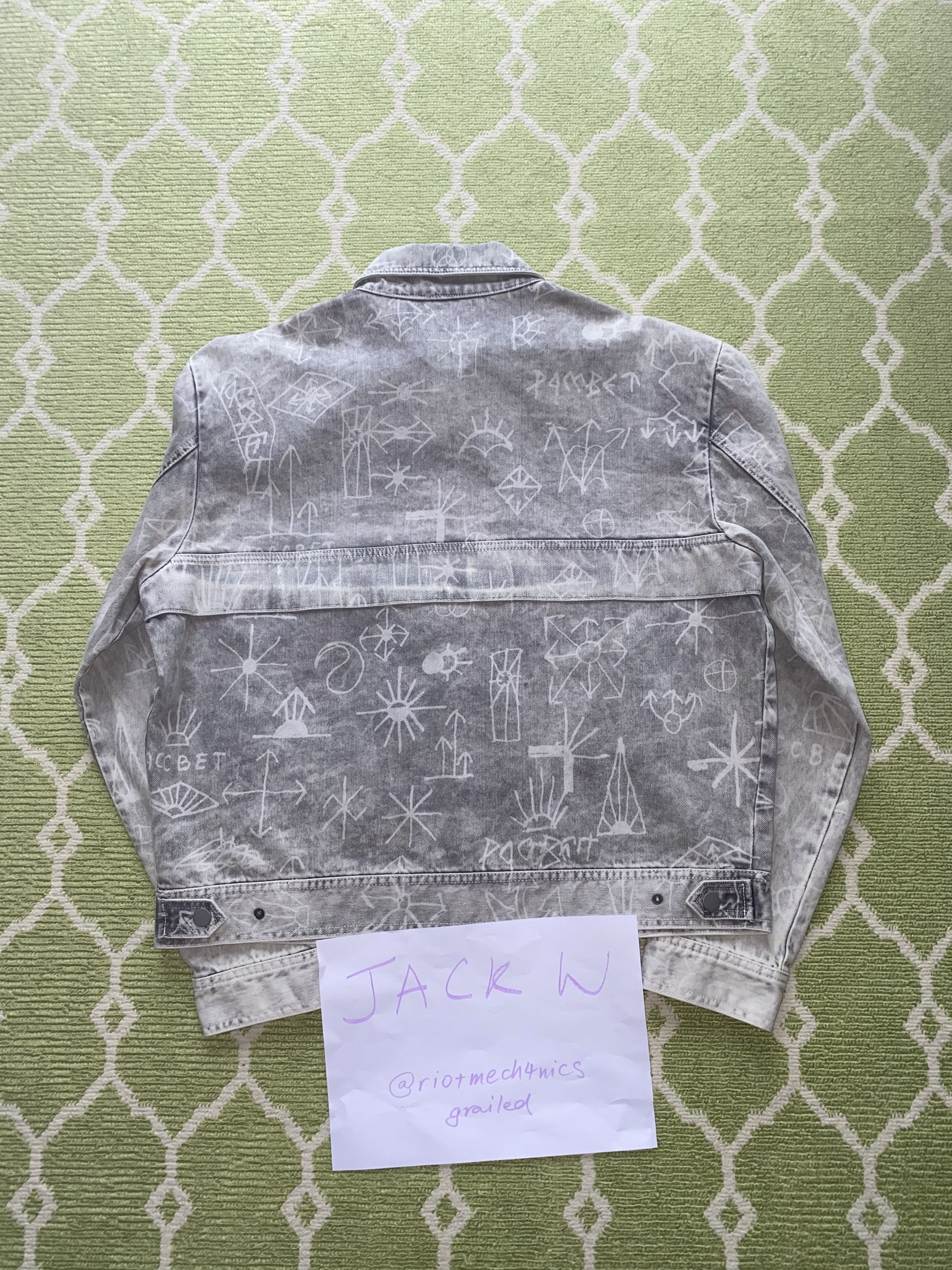 Gosha Rubchinskiy PACCBET Scribble Denim Jacket Size US L / EU 52-54 / 3 - 2 Thumbnail