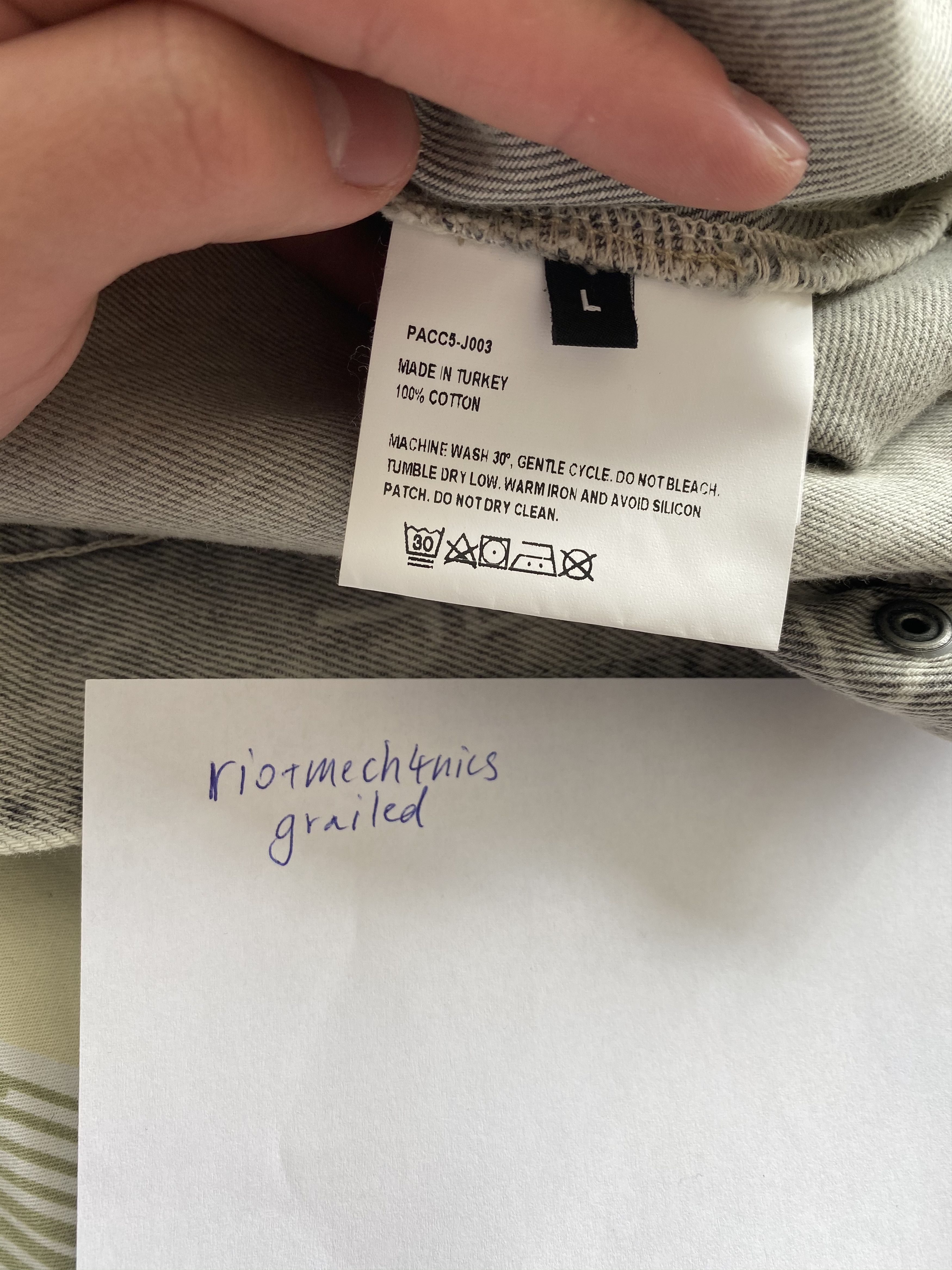 Gosha Rubchinskiy PACCBET Scribble Denim Jacket Size US L / EU 52-54 / 3 - 3 Thumbnail