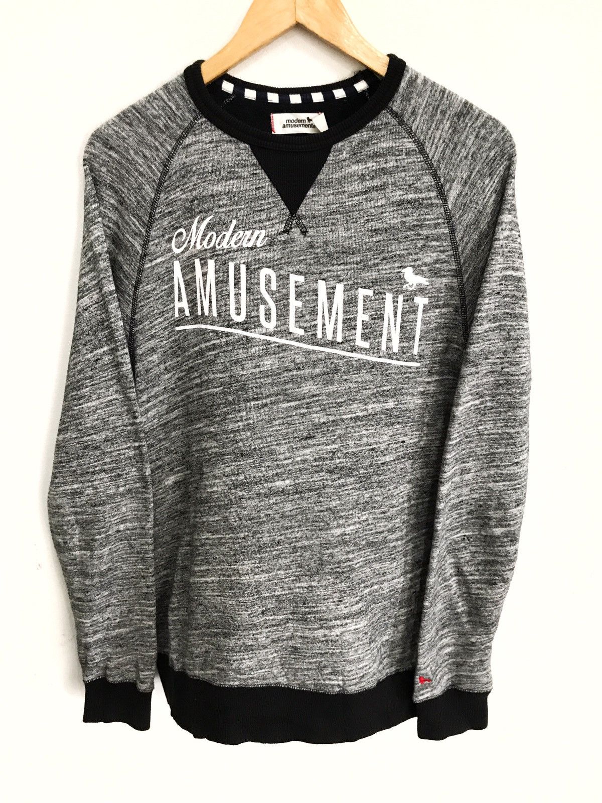 image of Modern Amusement Crewneck Sweatshirt in Grey, Men's (Size Large)
