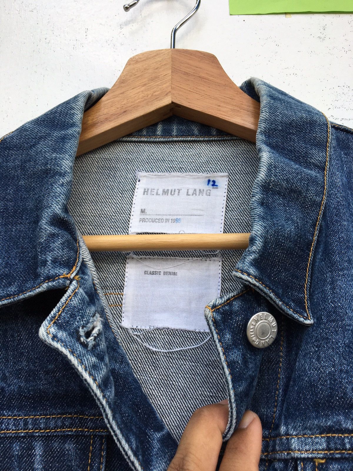 Helmut Lang Vintage 90s Rare Helmut Lang Classic Denim Jacket Size US M / EU 48-50 / 2 - 1 Thumbnail
