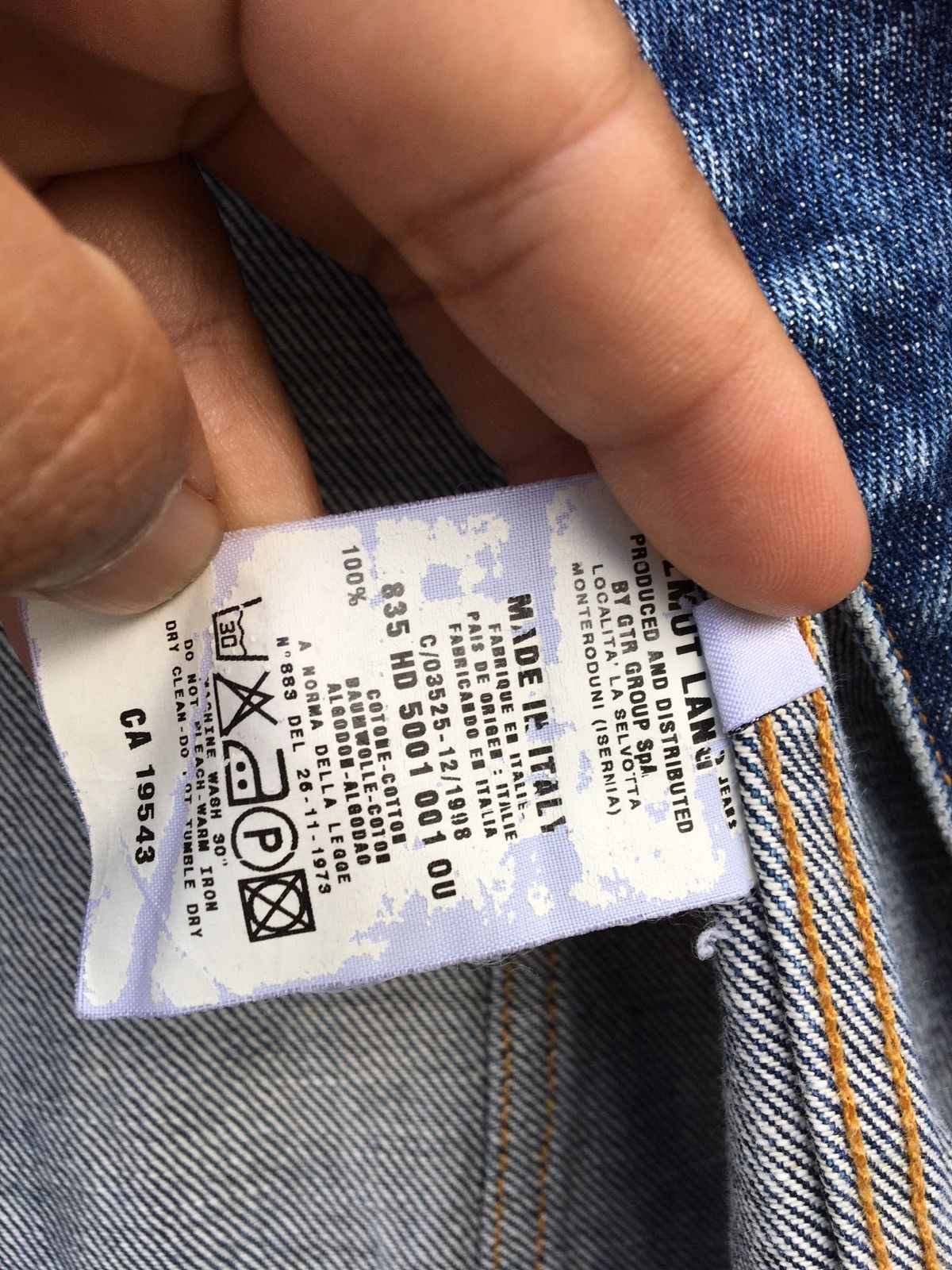 Helmut Lang Vintage 90s Rare Helmut Lang Classic Denim Jacket Size US M / EU 48-50 / 2 - 10 Thumbnail