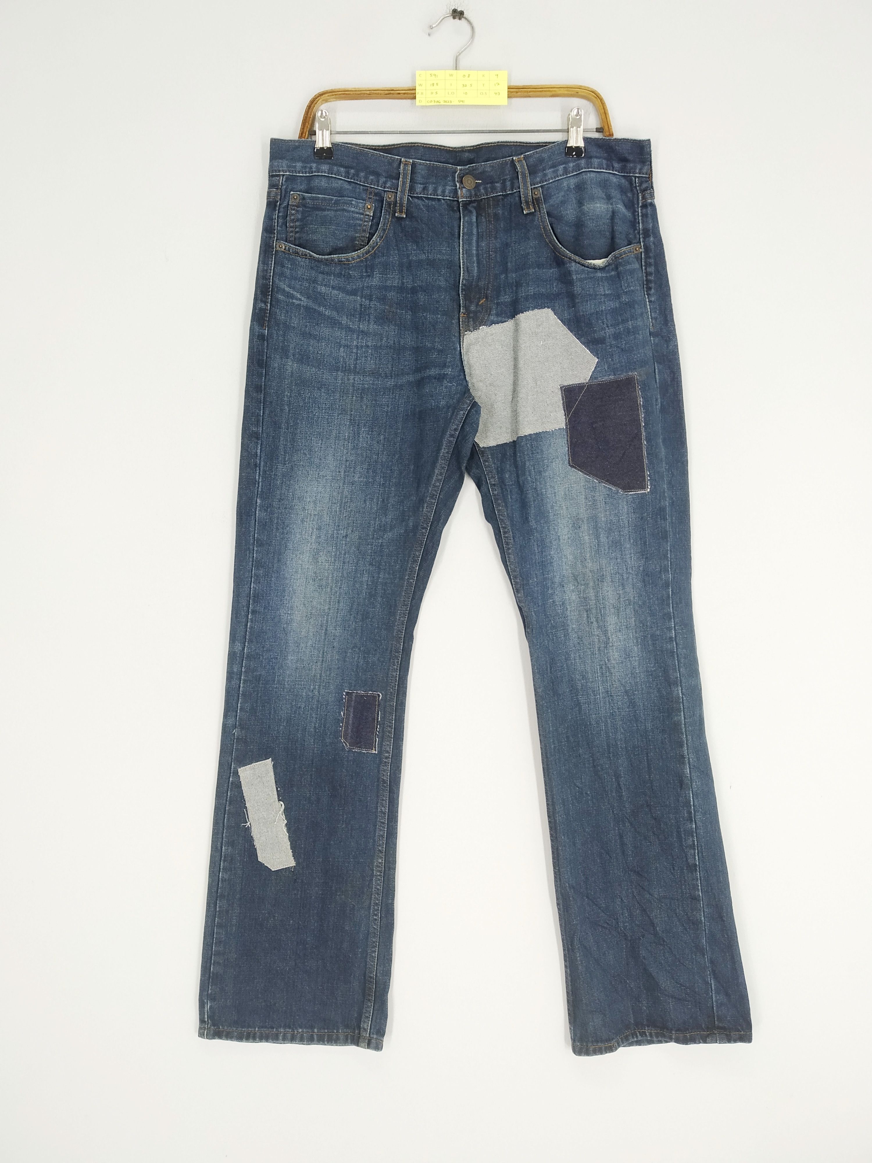 image of Size 37 Vintage Levi's 527 Indigo Blue Denim Jeans, Men's