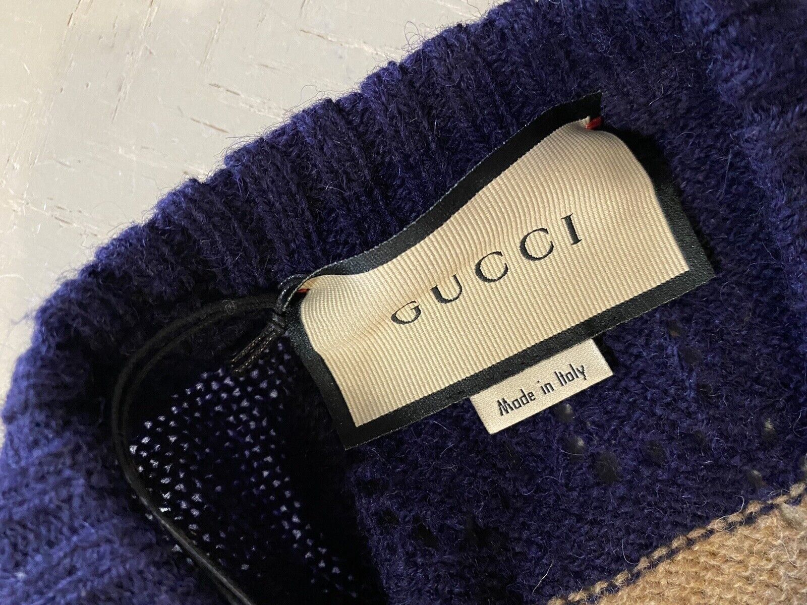 Gucci Sweater in Blue & Camel Size US S / EU 44-46 / 1 - 7 Thumbnail