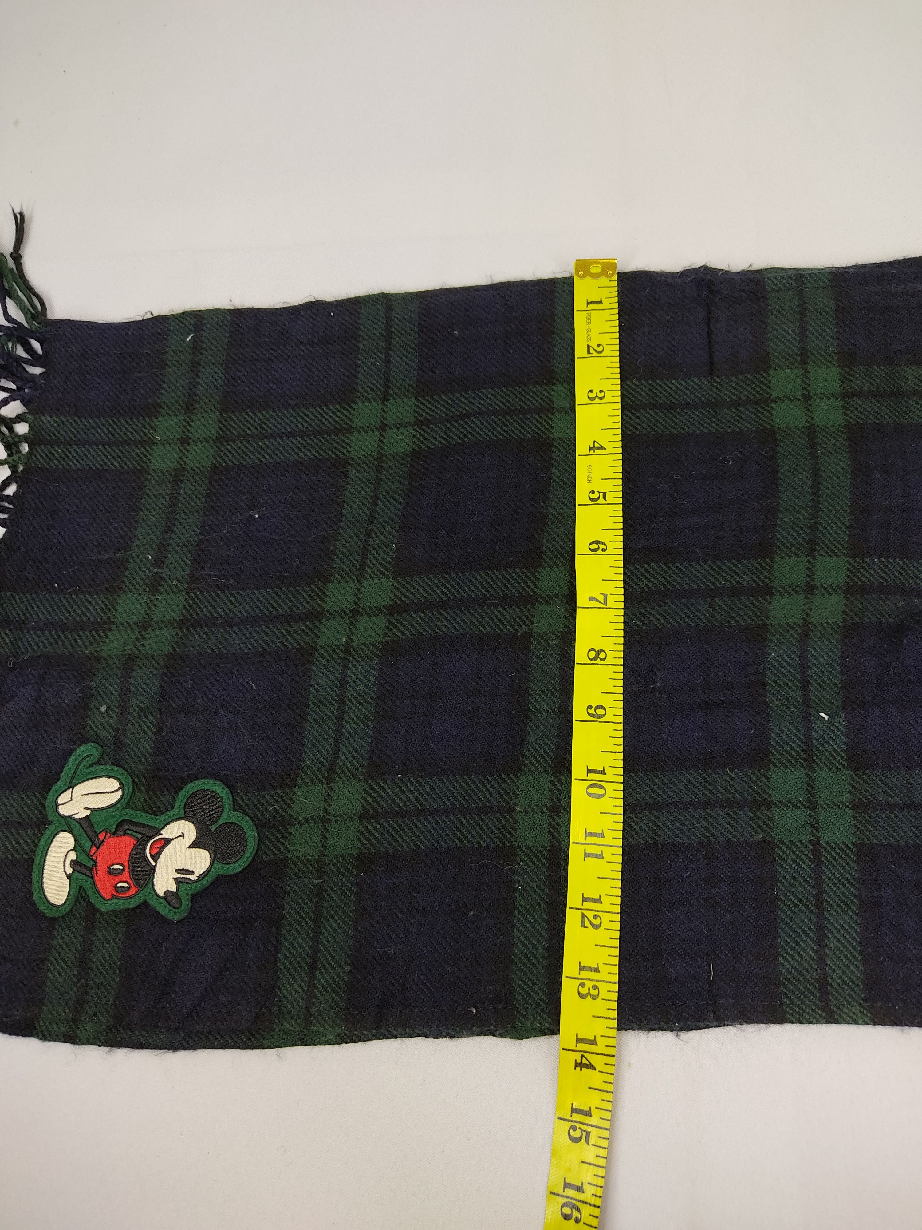 Disney Mickey Mouse Disney Muffler Scarf Plaid Check Striped Size ONE SIZE - 4 Thumbnail