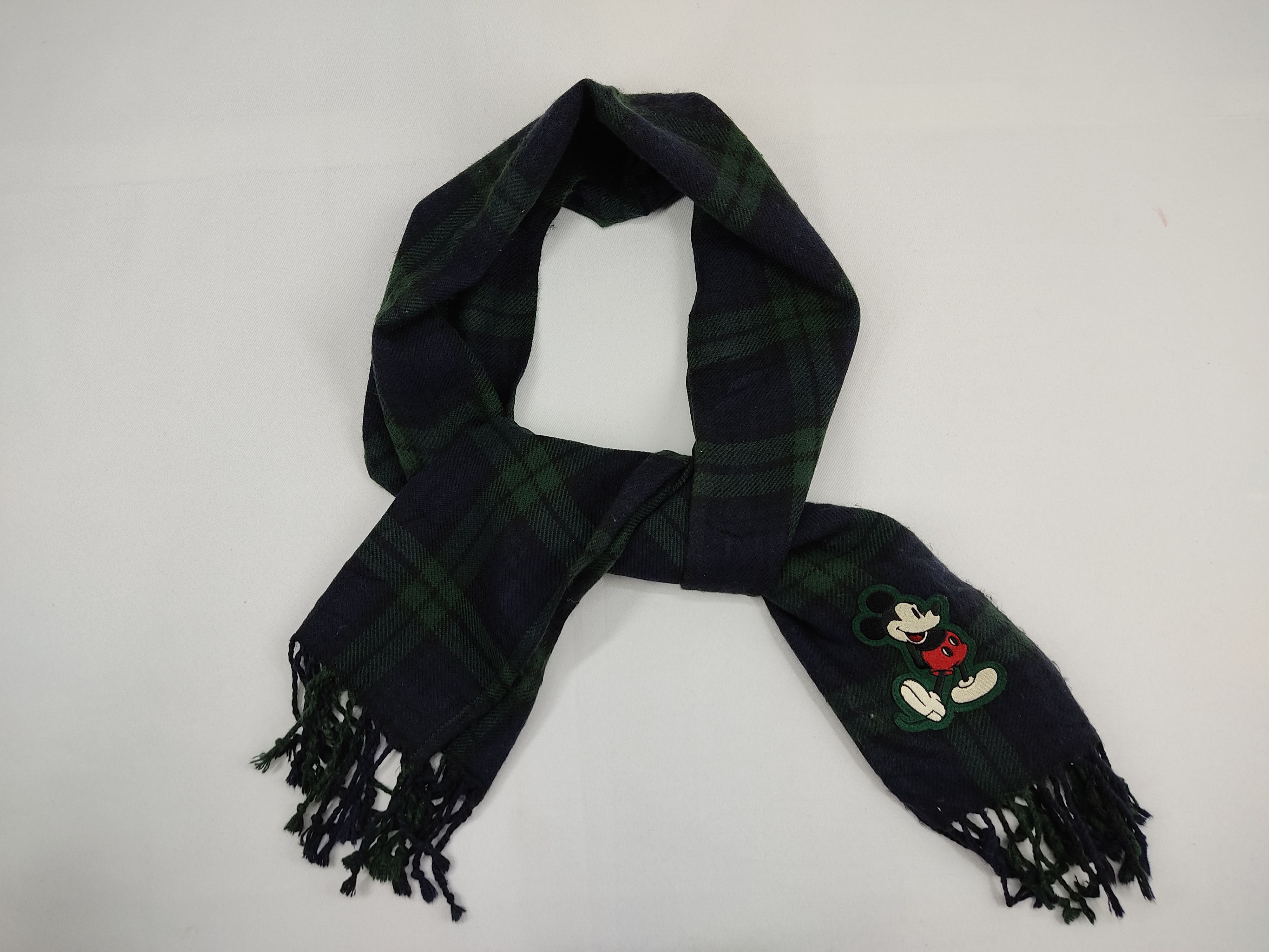 Disney Mickey Mouse Disney Muffler Scarf Plaid Check Striped Size ONE SIZE - 1 Thumbnail