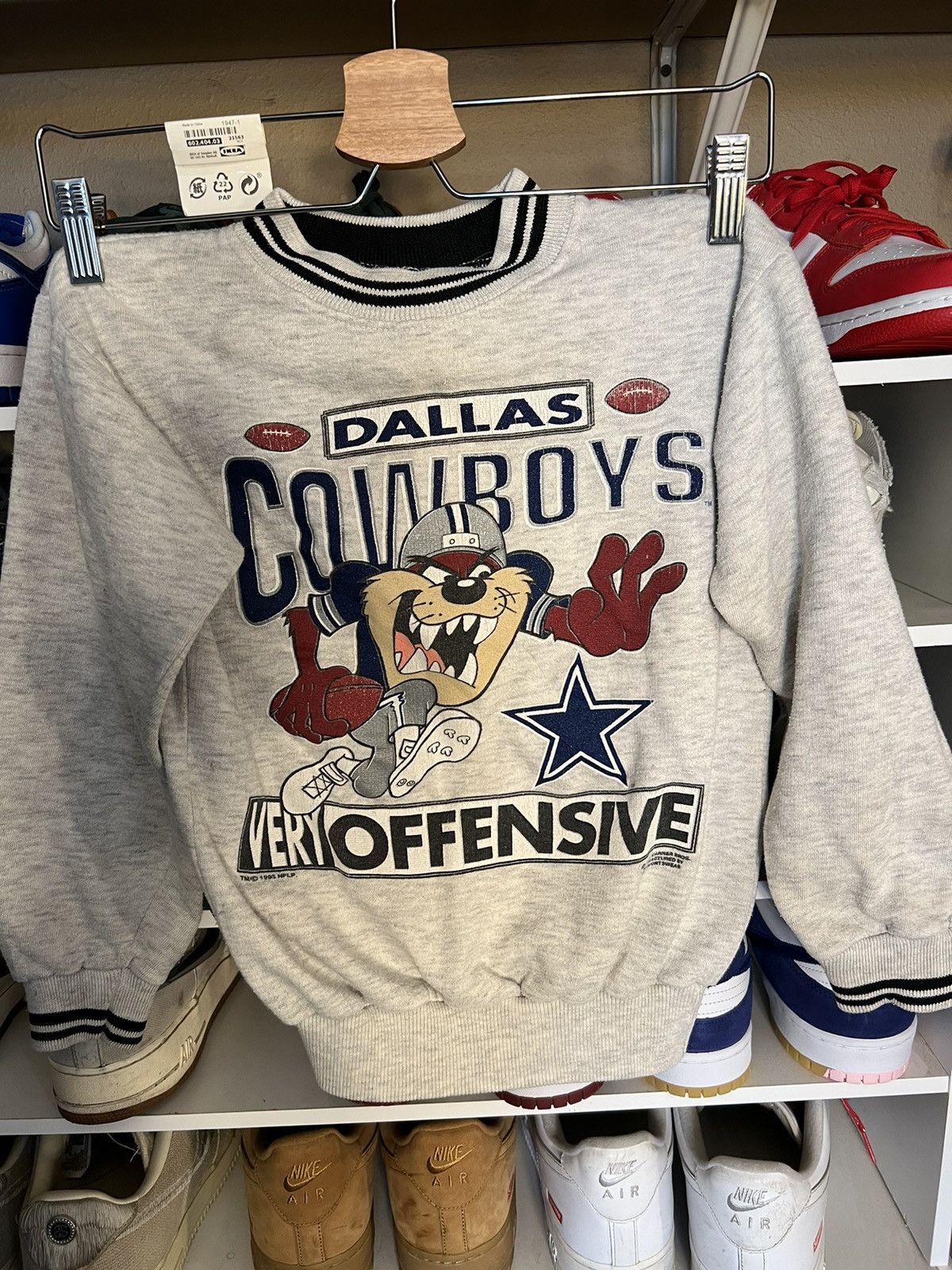 Vintage Dallas Cowboys Taz 1995 Sweatshirt Size Medium – Yesterday's Attic