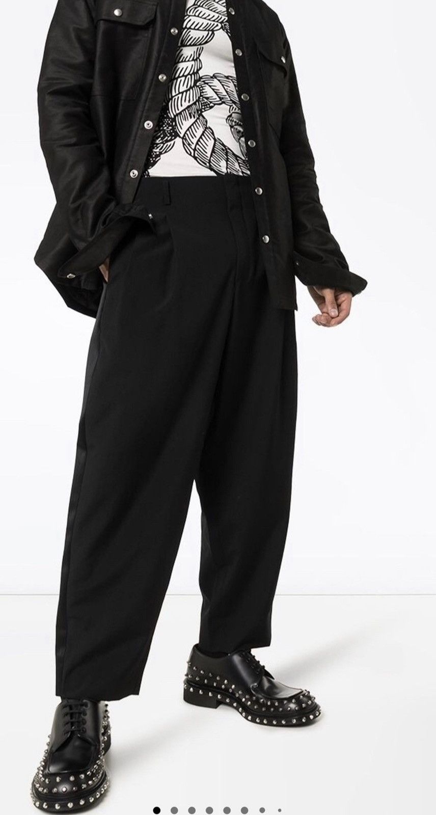 CDG by Comme des Garcons × Comme des Garcons × Comme des Garcons Homme Plus Vintage AD2001 CDG Homme Distressed Wool Gabardine Pants Size US 32 / EU 48 - 1 Thumbnail