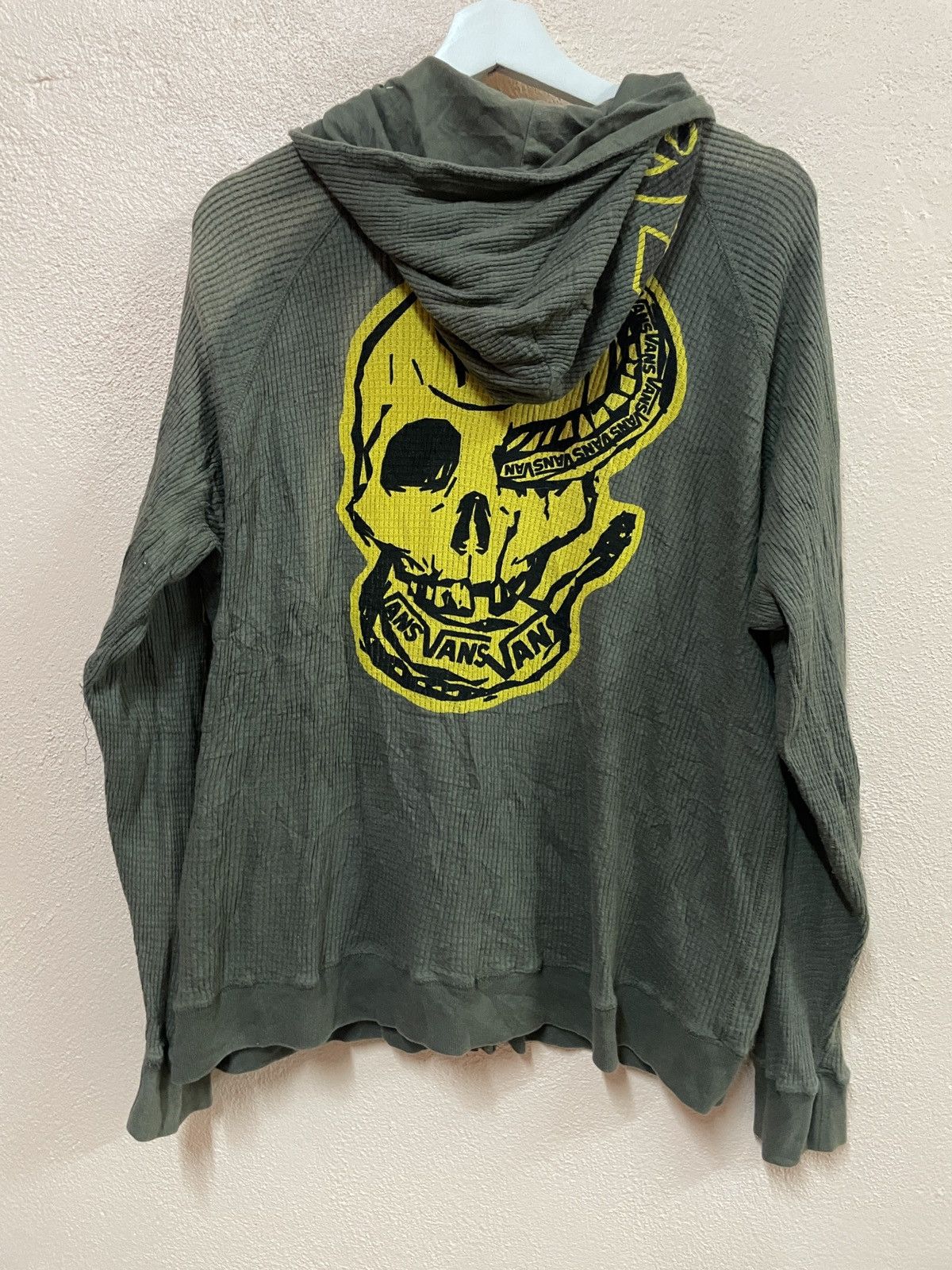 image of Shortys Skateboards x Vans Japan Special Edition Skull Artwork Olive Green Army, Men's (Size Medium