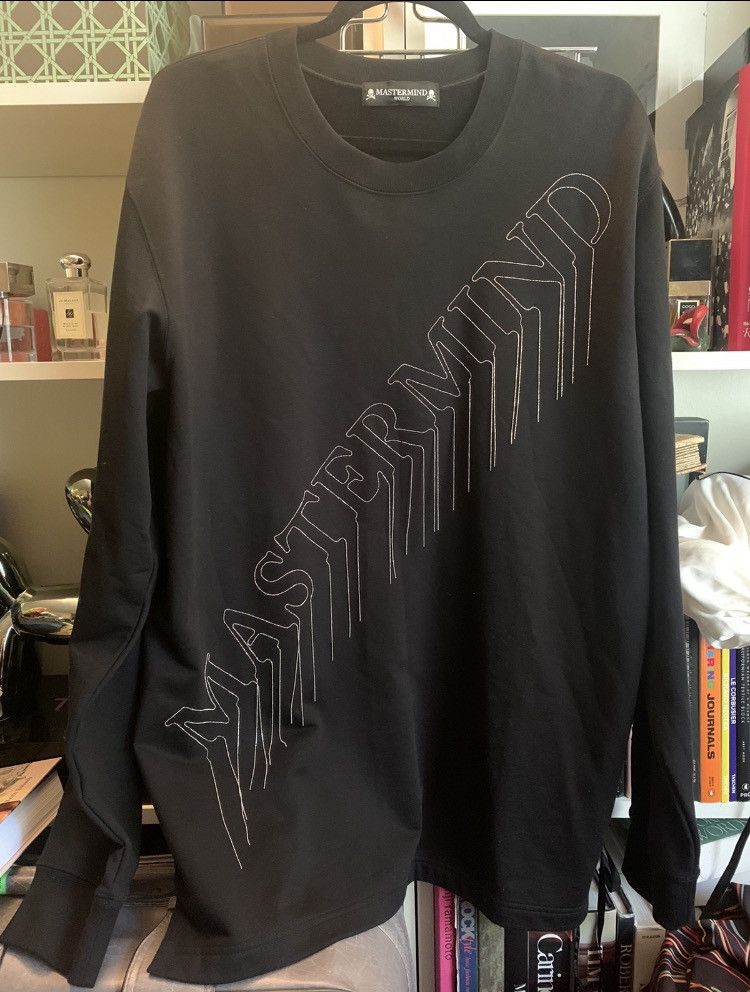 image of Fragment Design x Mastermind Japan Skull & Chain Sweatshirt in Black, Men's (Size Large)