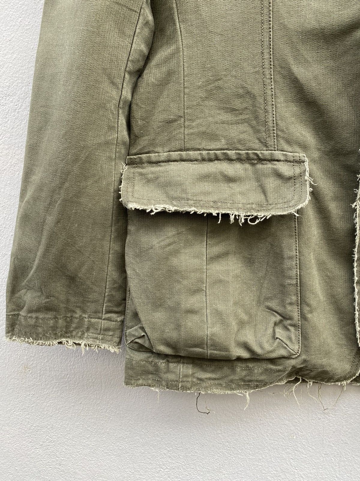 Comme Ca Ism 💥RARE💥 Comme Ça Ism Distress Style Army Green Blazer Size 36R - 7 Thumbnail