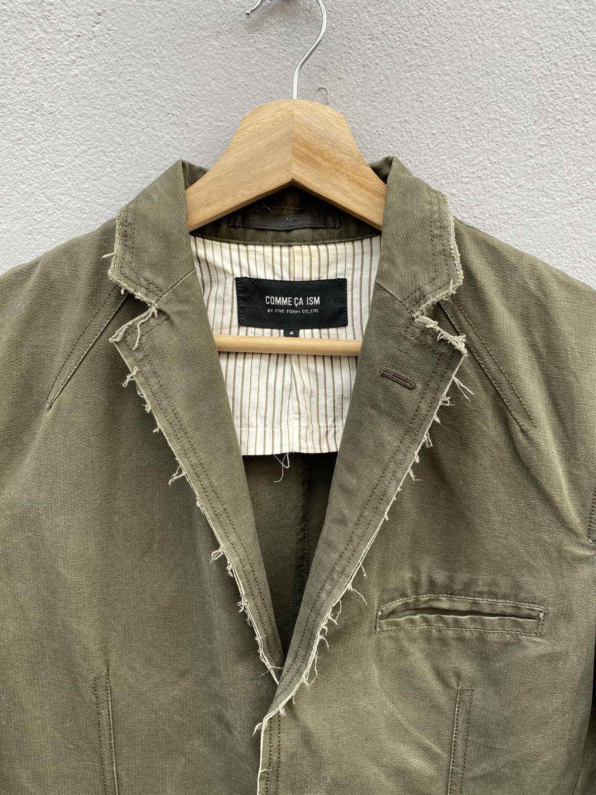 Comme Ca Ism 💥RARE💥 Comme Ça Ism Distress Style Army Green Blazer Size 36R - 2 Thumbnail