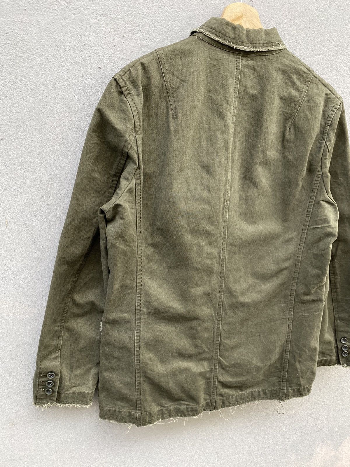 Comme Ca Ism 💥RARE💥 Comme Ça Ism Distress Style Army Green Blazer Size 36R - 12 Thumbnail