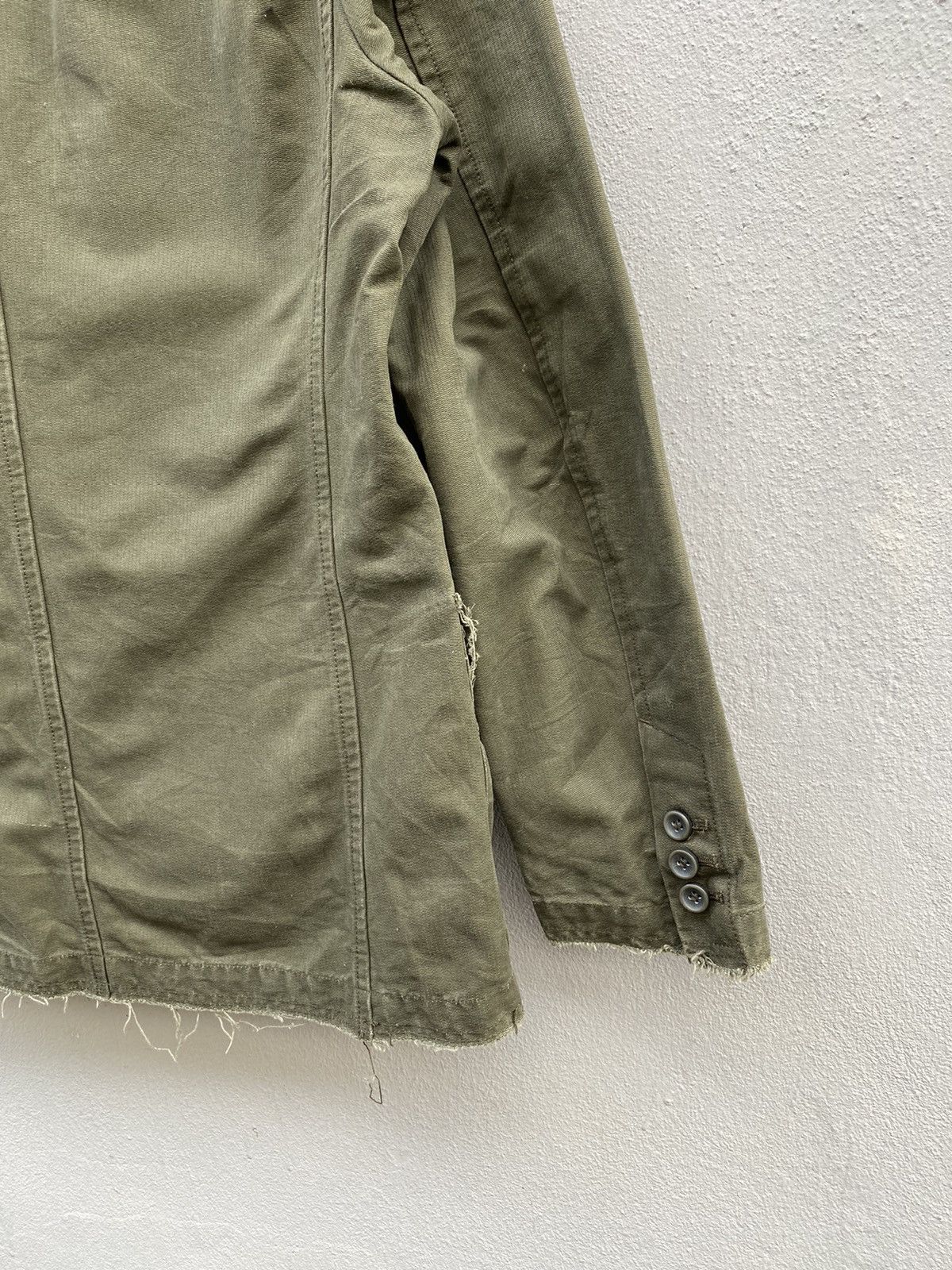 Comme Ca Ism 💥RARE💥 Comme Ça Ism Distress Style Army Green Blazer Size 36R - 11 Thumbnail