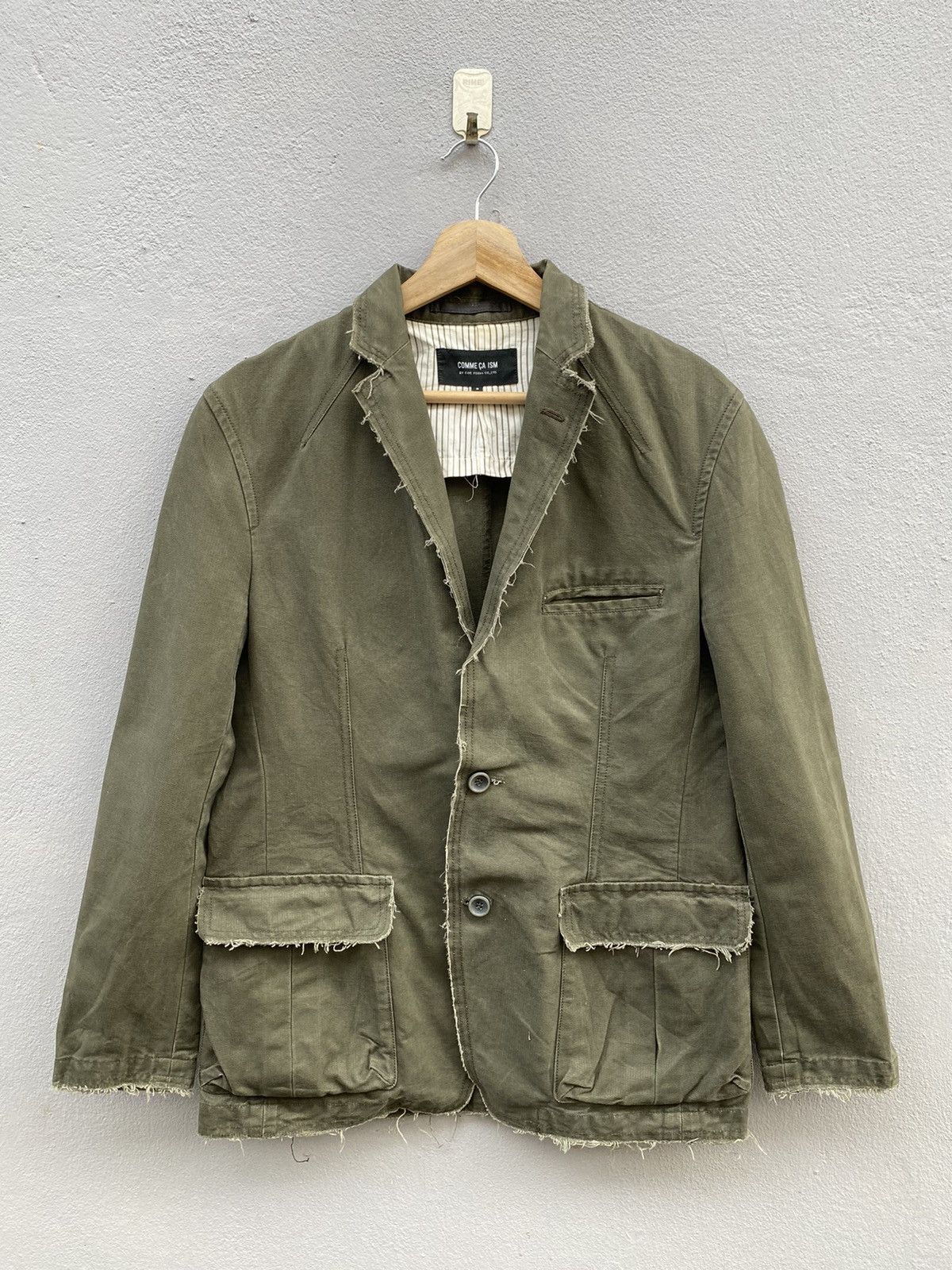 Comme Ca Ism 💥RARE💥 Comme Ça Ism Distress Style Army Green Blazer Size 36R - 1 Thumbnail