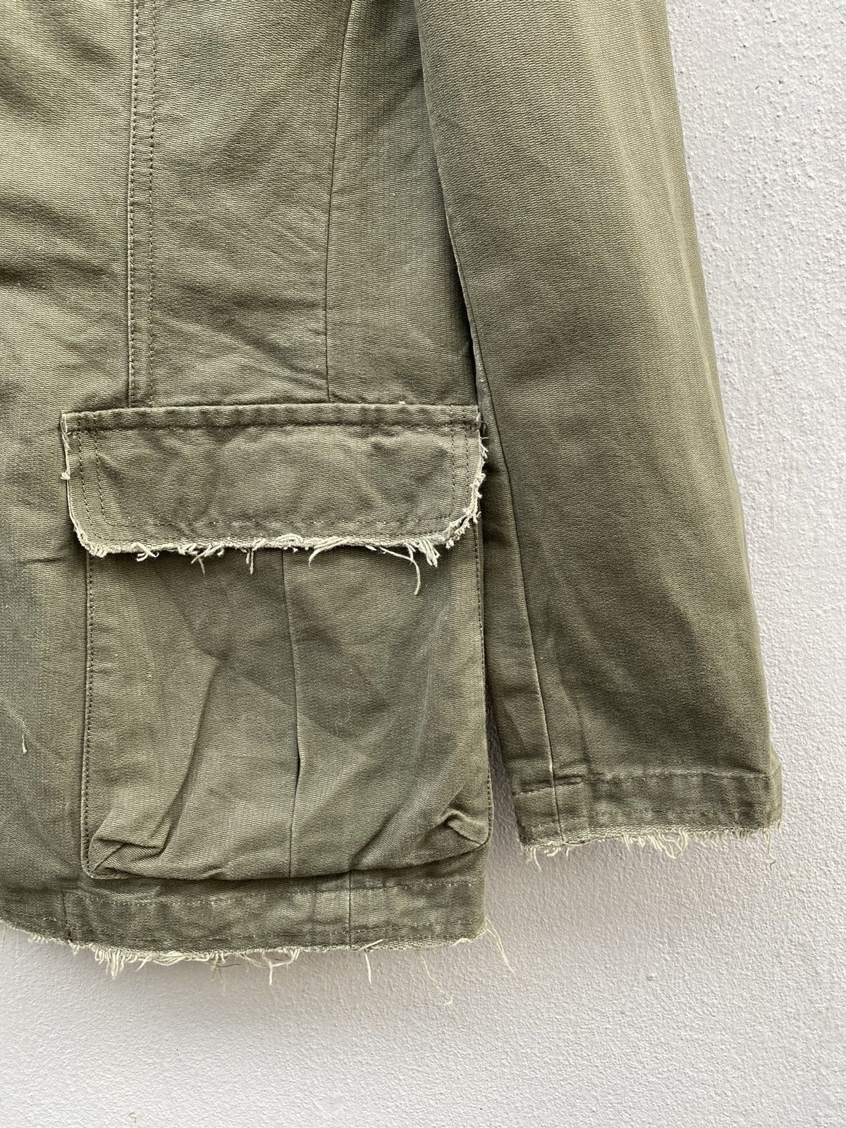 Comme Ca Ism 💥RARE💥 Comme Ça Ism Distress Style Army Green Blazer Size 36R - 6 Thumbnail