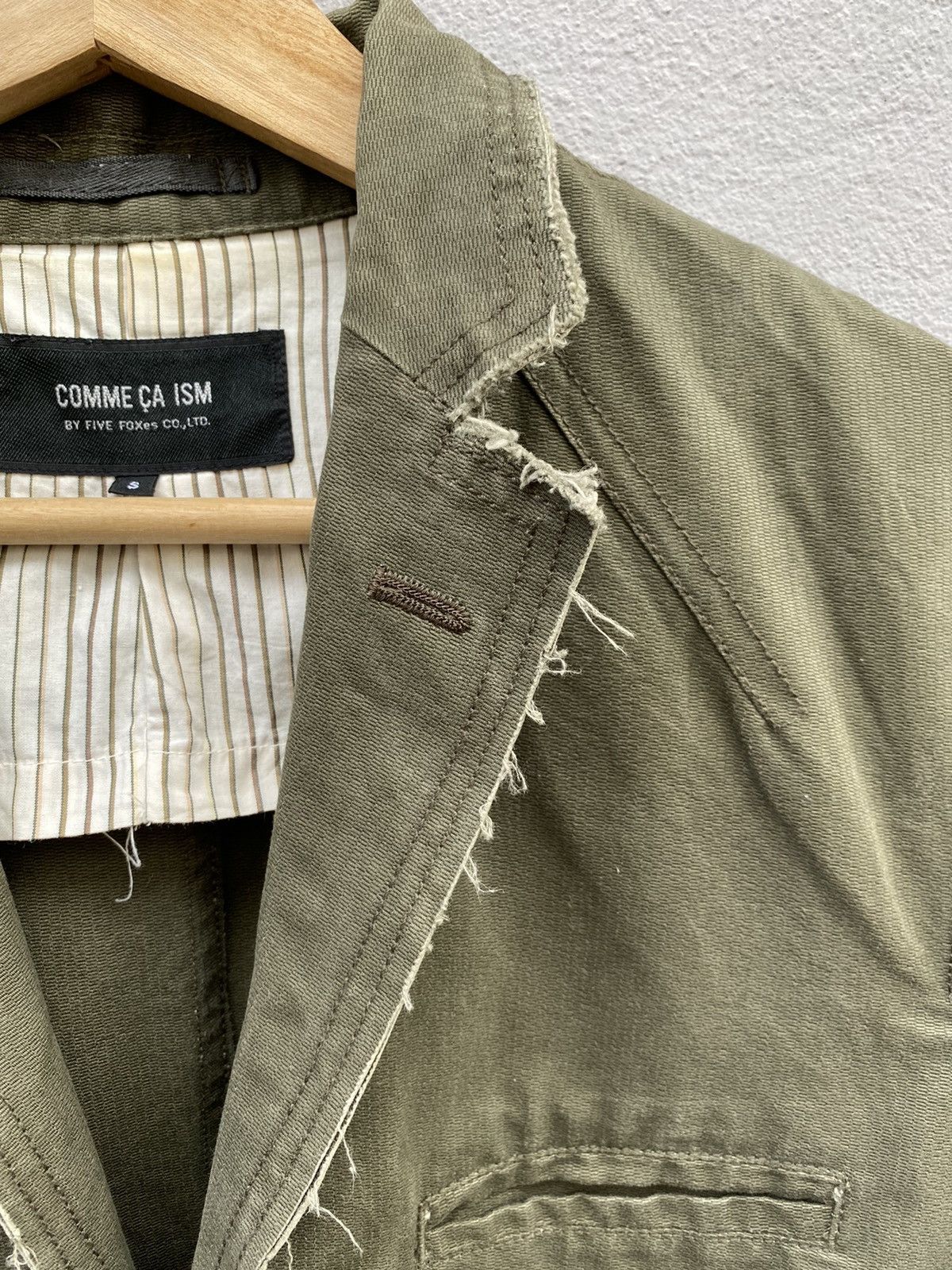 Comme Ca Ism 💥RARE💥 Comme Ça Ism Distress Style Army Green Blazer Size 36R - 4 Thumbnail
