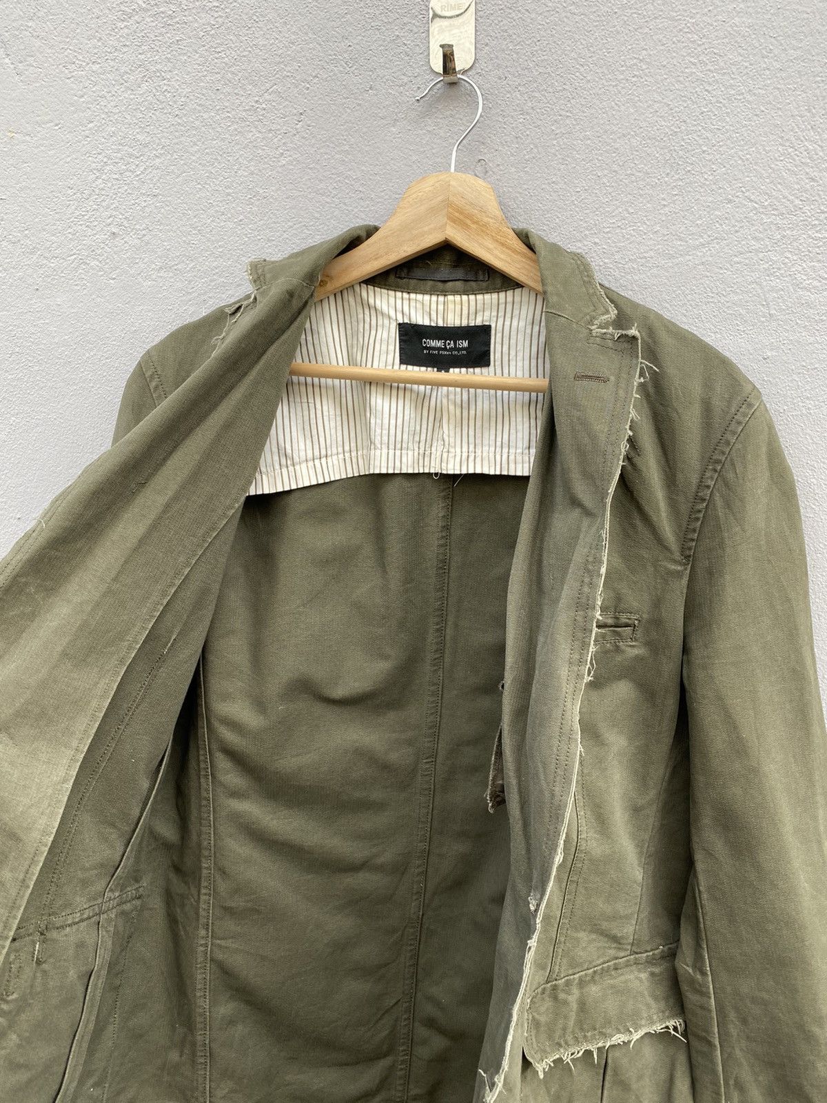 Comme Ca Ism 💥RARE💥 Comme Ça Ism Distress Style Army Green Blazer Size 36R - 17 Thumbnail