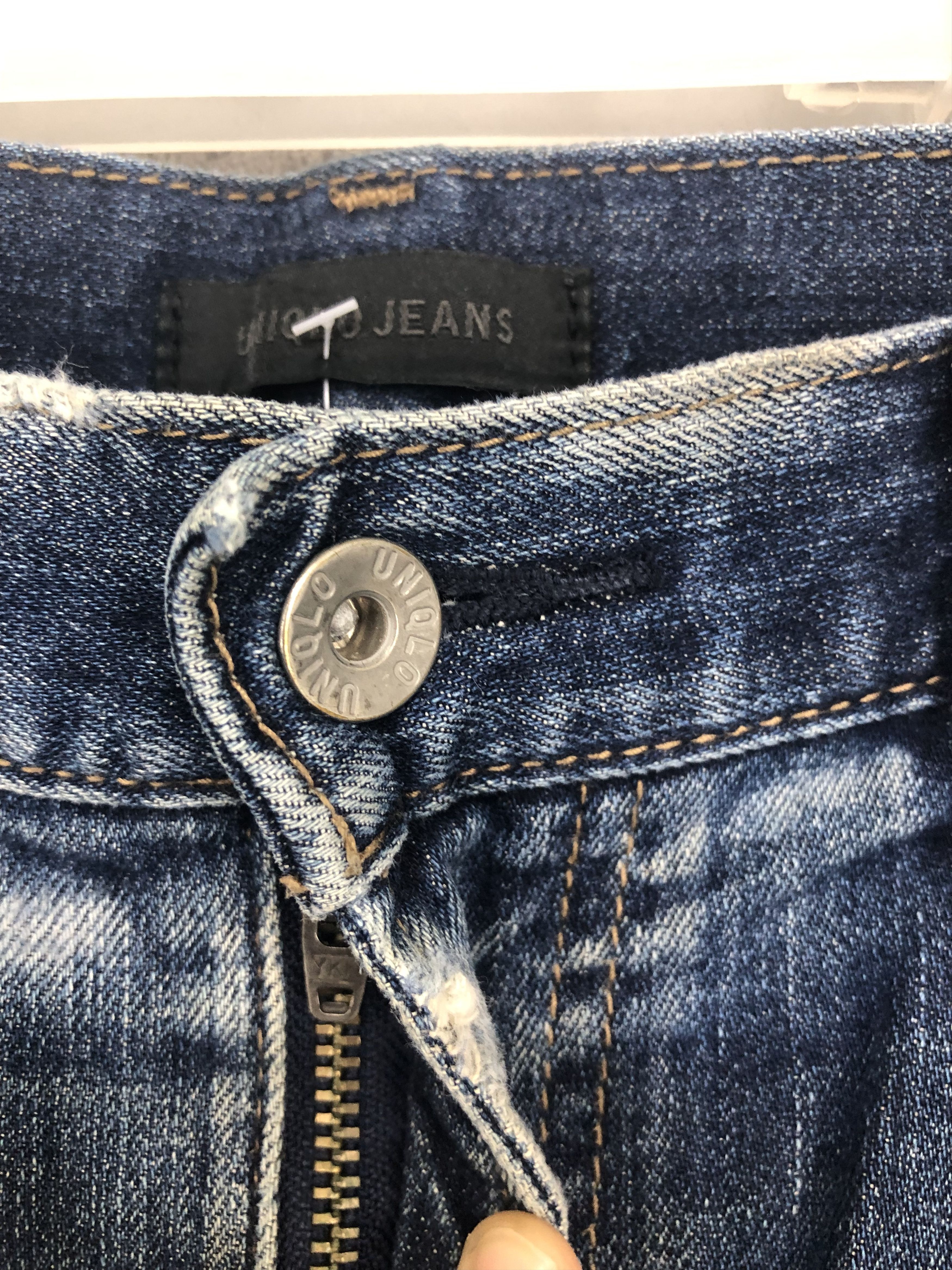 Japanese Brand × Uniqlo Uniqlo Denim Jeans 33 x 27.5 Size US 33 - 7 Thumbnail