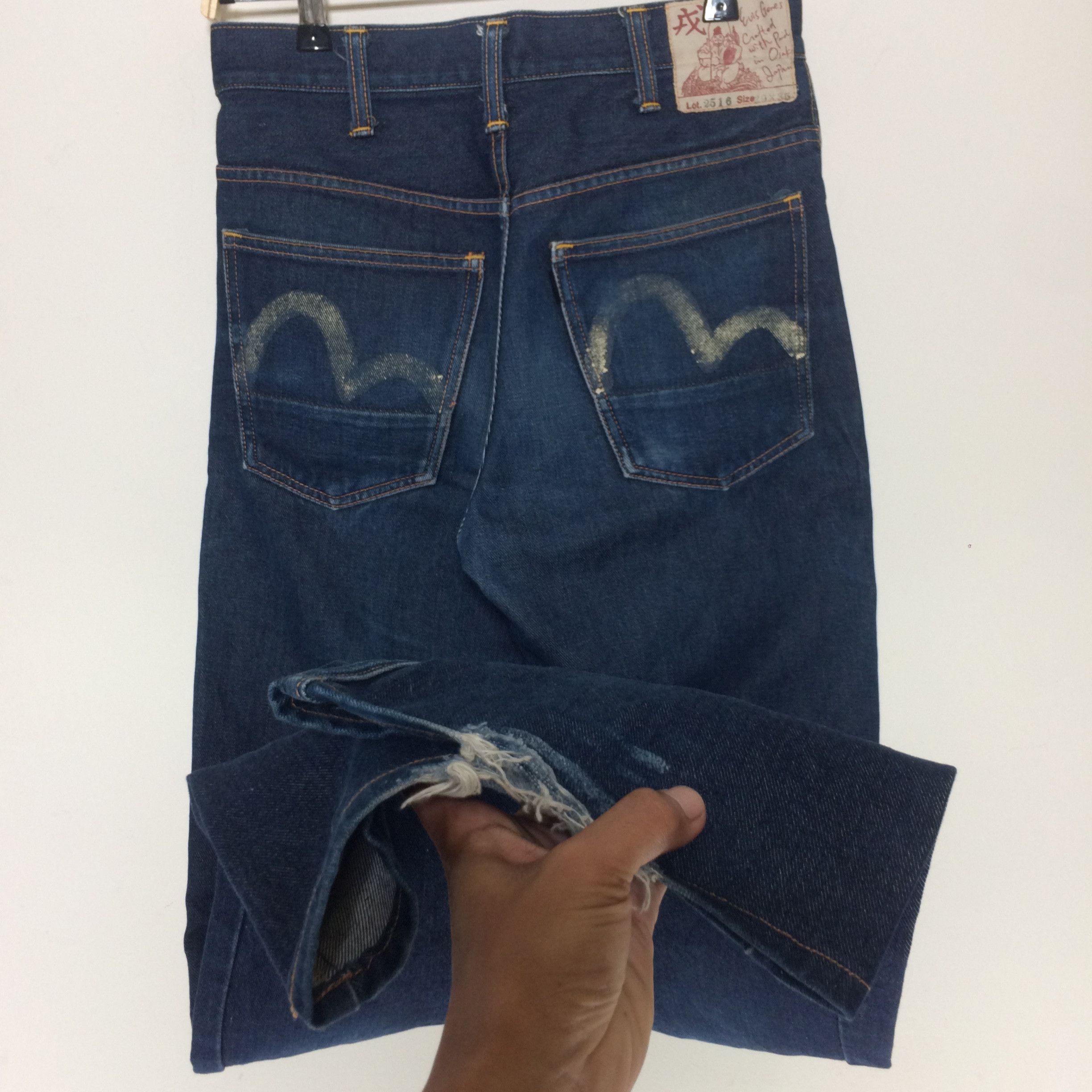 Evisu × Japanese Brand × Vintage Size 28x31 Vintage Evis Lot 2516 Flare Leg High Waist Jeans Size US 28 / EU 44 - 6 Thumbnail