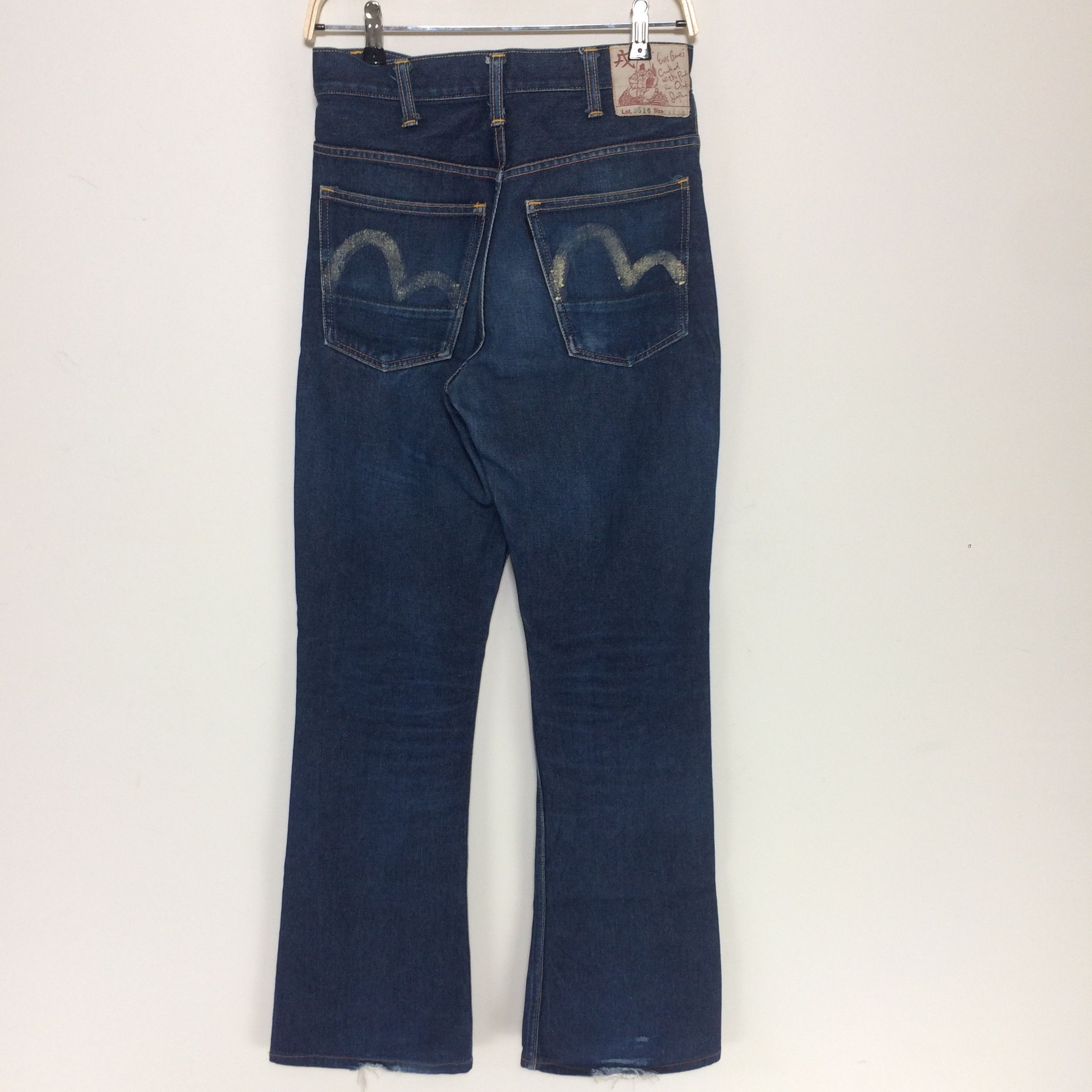 Evisu × Japanese Brand × Vintage Size 28x31 Vintage Evis Lot 2516 Flare Leg High Waist Jeans Size US 28 / EU 44 - 2 Thumbnail